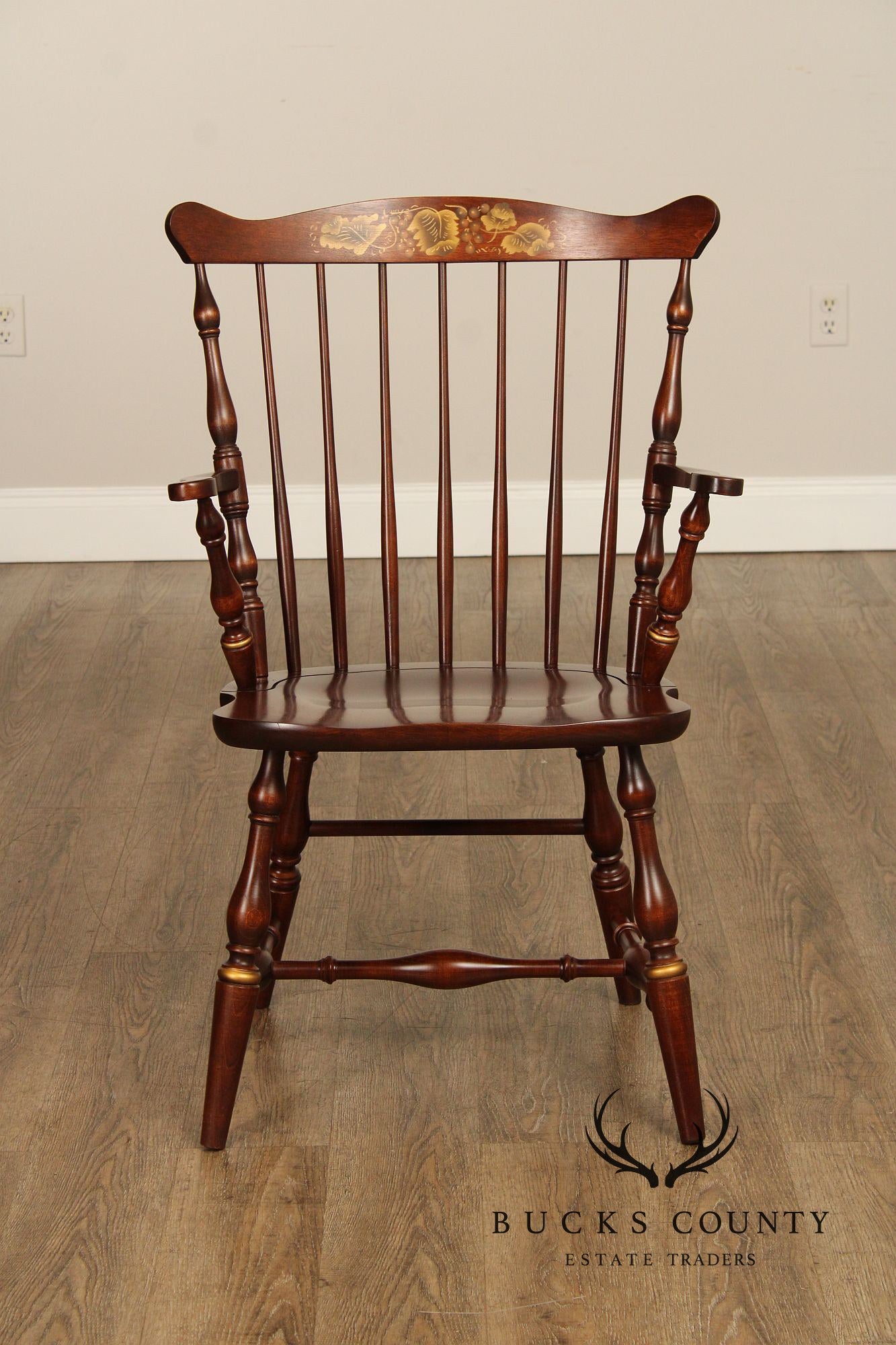 Hitchcock Stencil-Decorated Cherry Windsor Armchair