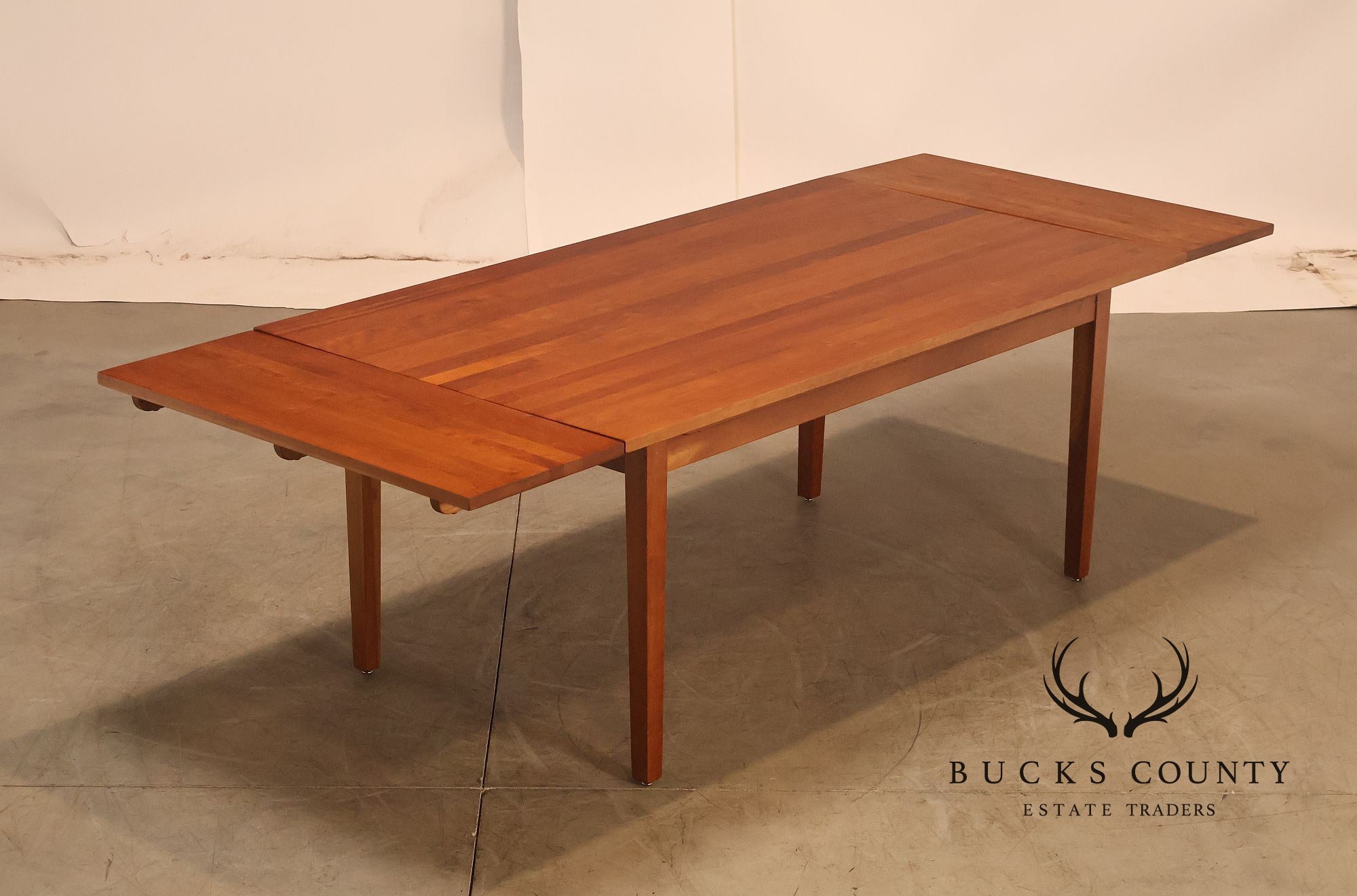 Frederick Duckloe Solid Cherry Expandable Dining Table