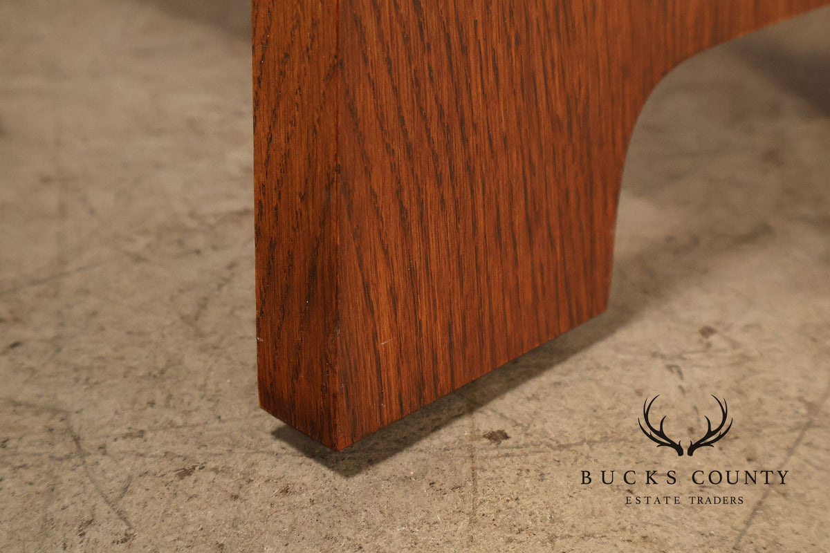 Stickley Mission Collection Pair Of Oak Gustav Stickley Fireside Stools