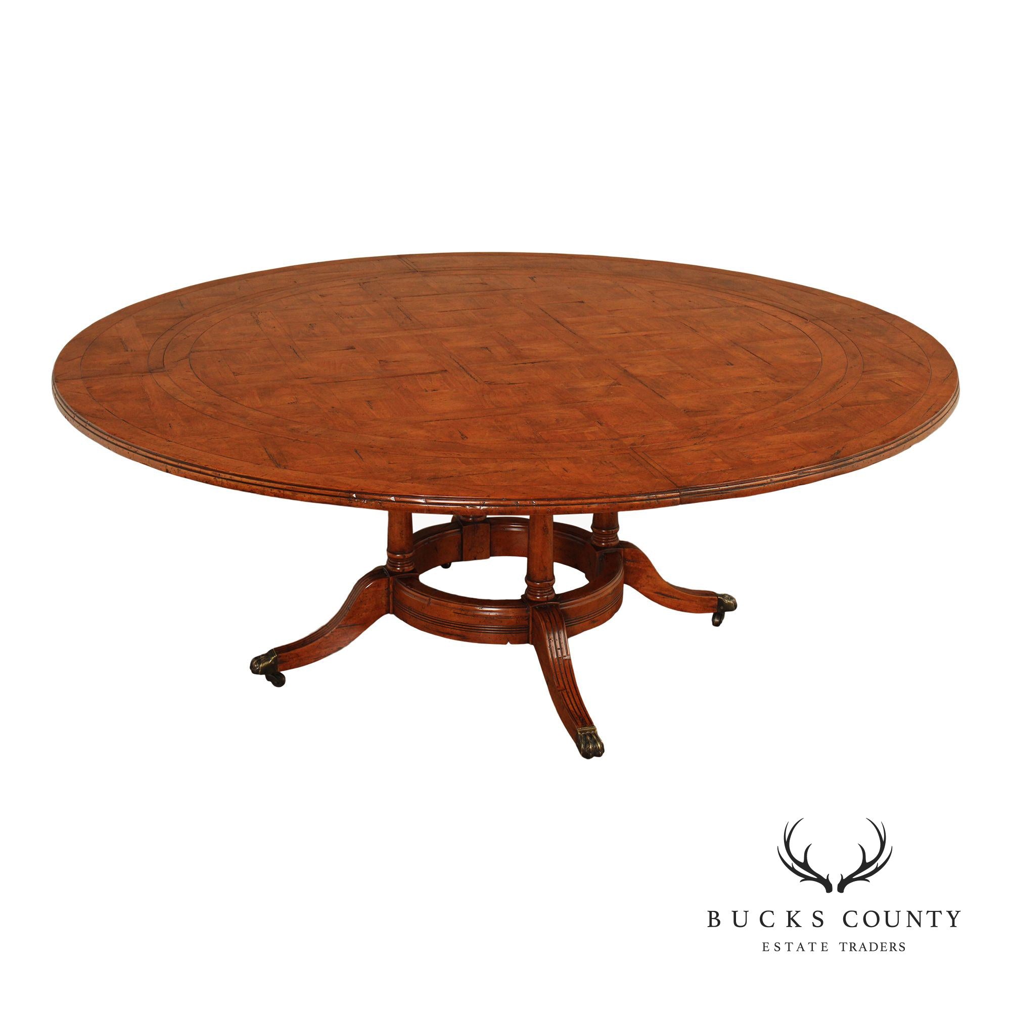 Guy Chaddock Expandable Round Pedestal Dining Table