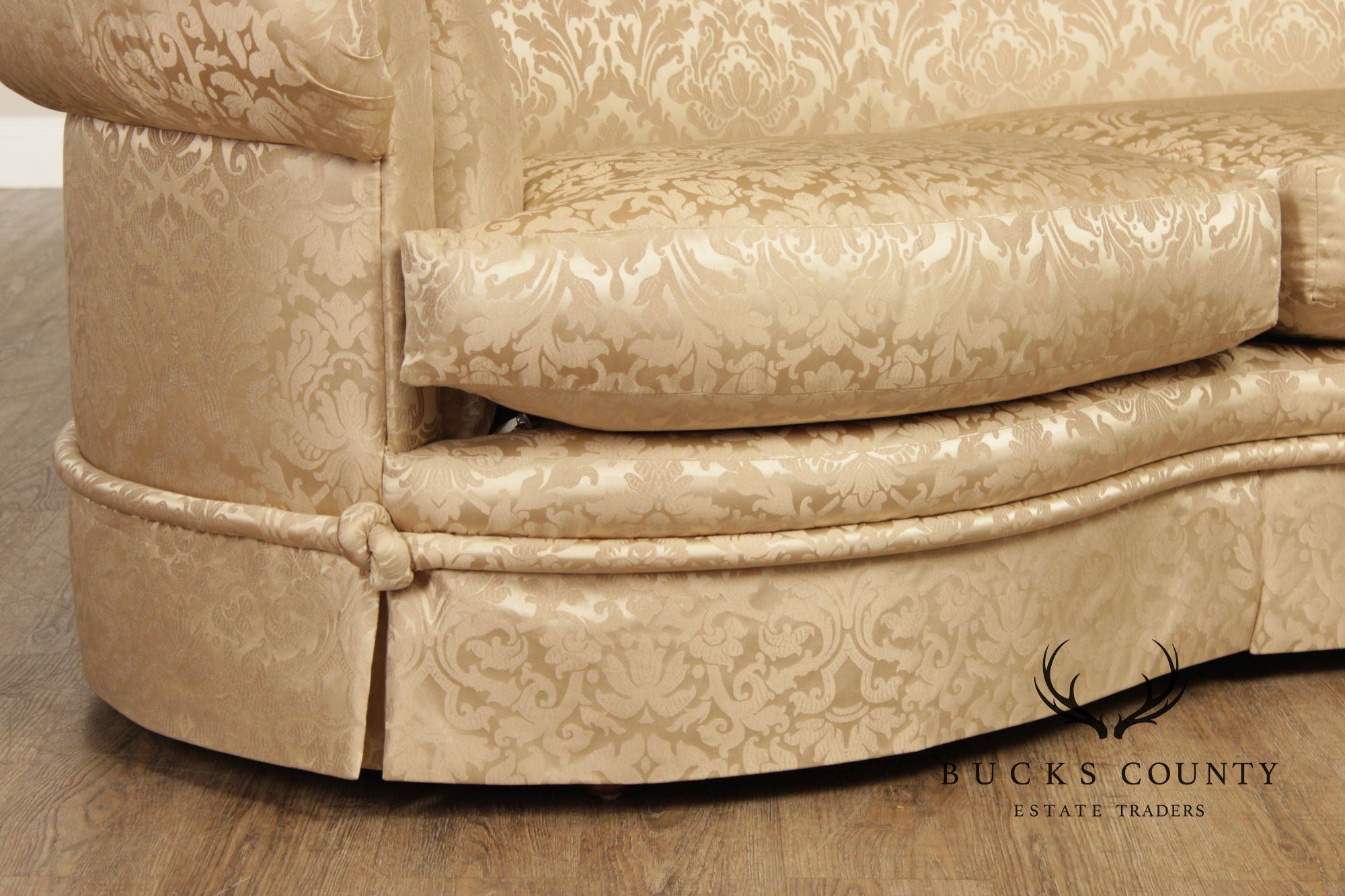 Quality Damask Upholstered Loveseat