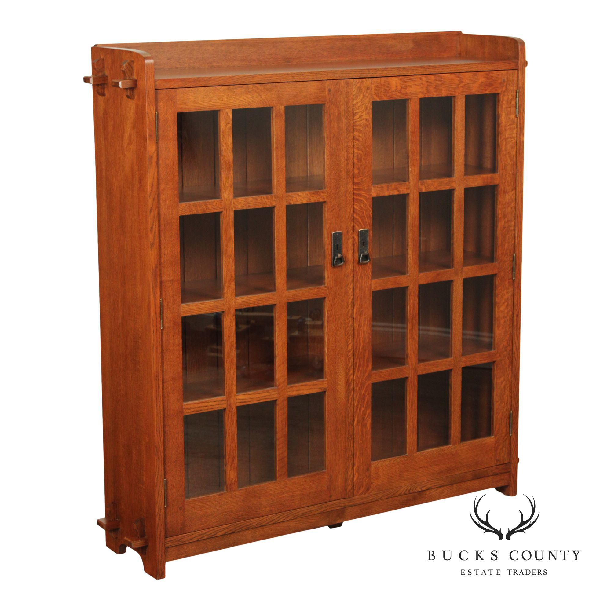 Stickley Mission Collection Oak Two Door Bookcase