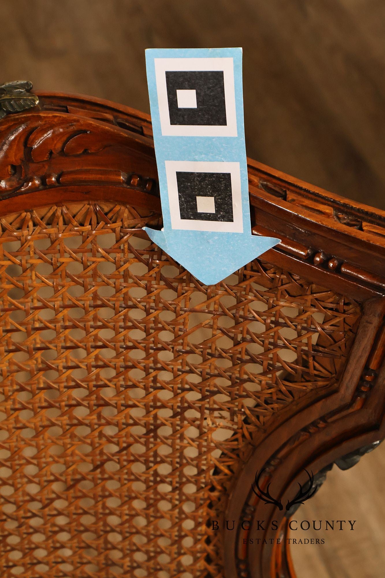 French Louis XVI Style Vintage Set Of 12 Caned Dining Chairs