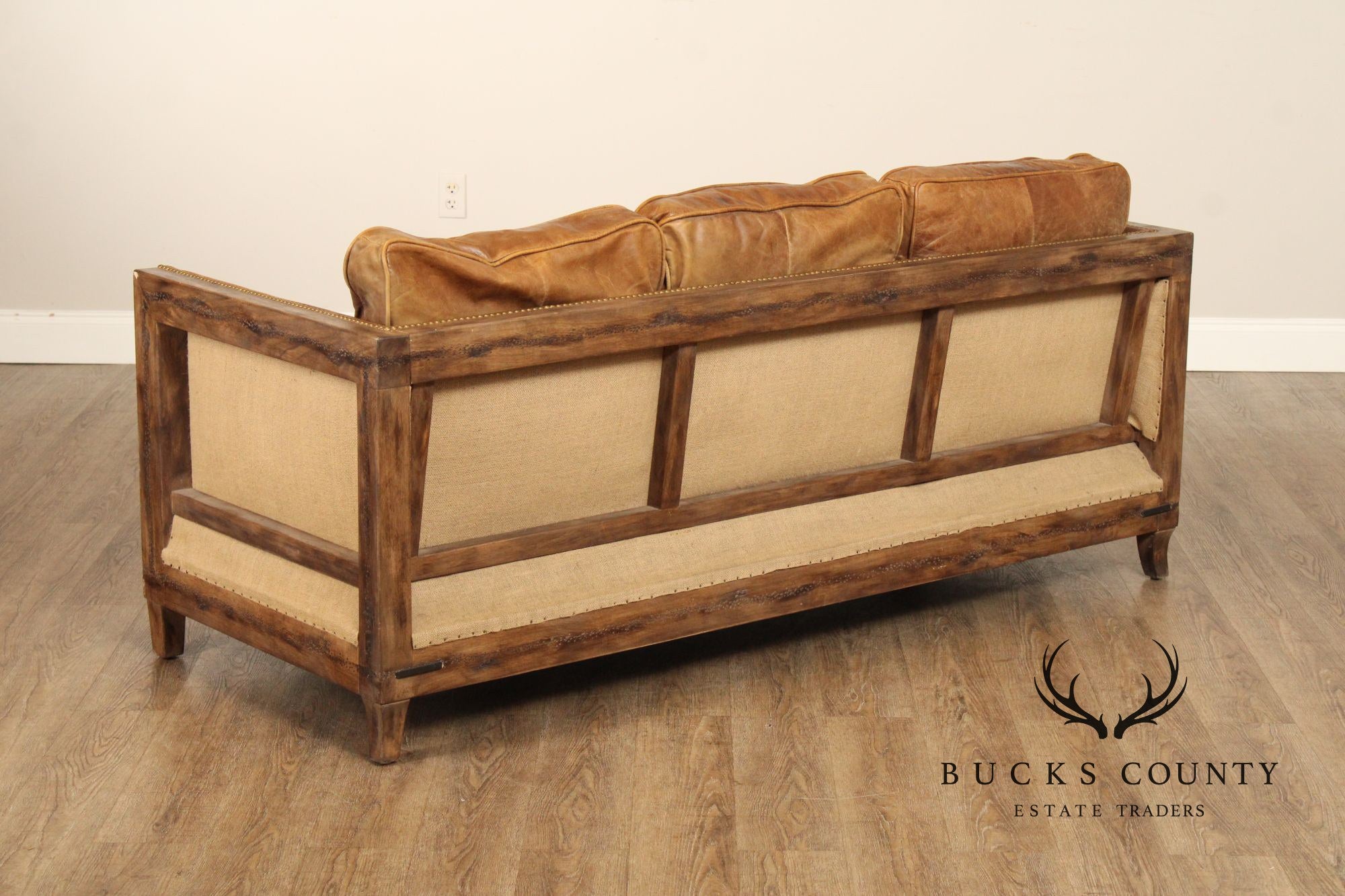 MOE'S HOME COLLECTION DARLINGTON RUSTIC LEATHER SOFA