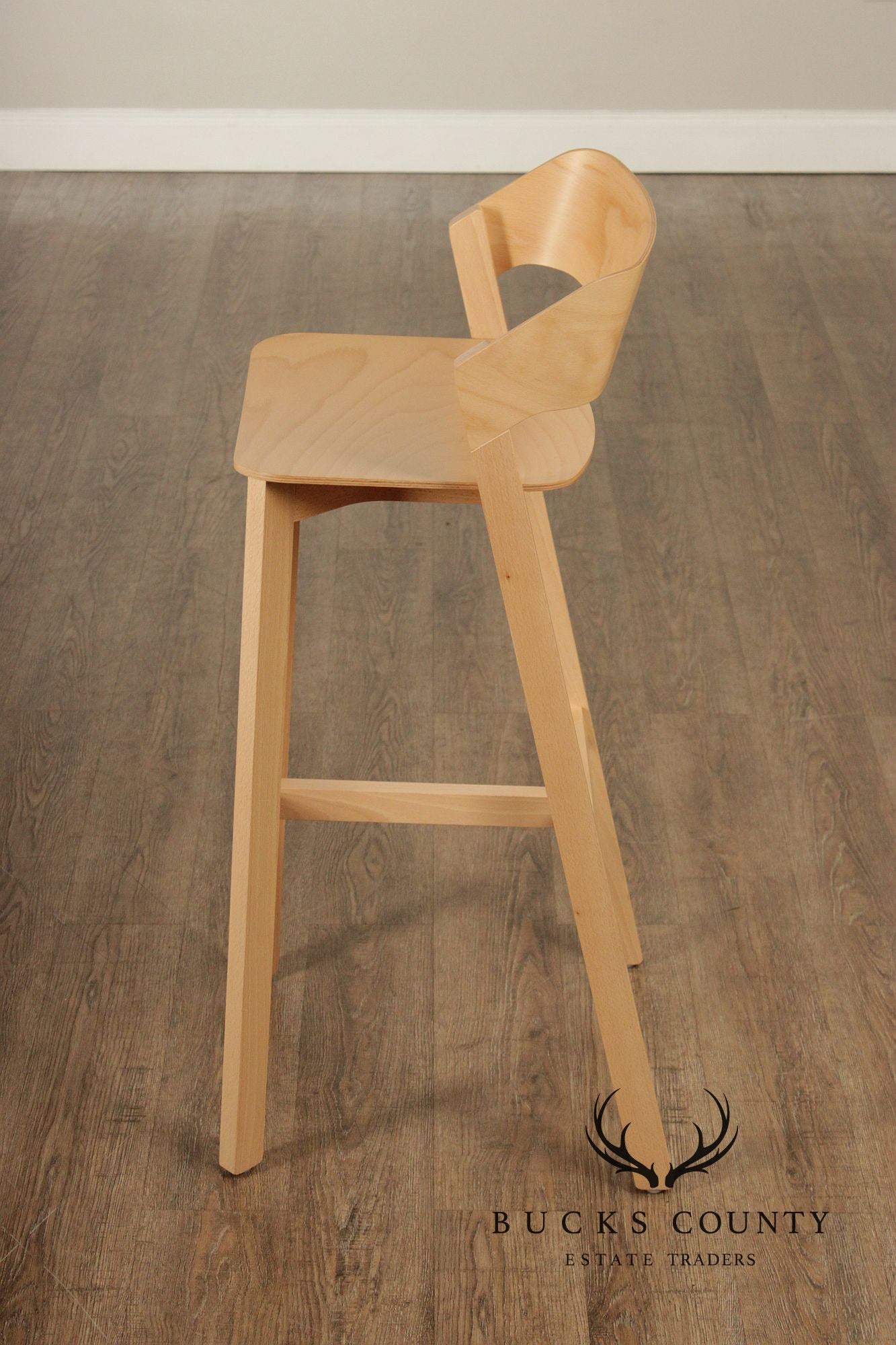 QUALITY BENTWOOD SET OF SIX MERANO BARSTOOLS BY TON