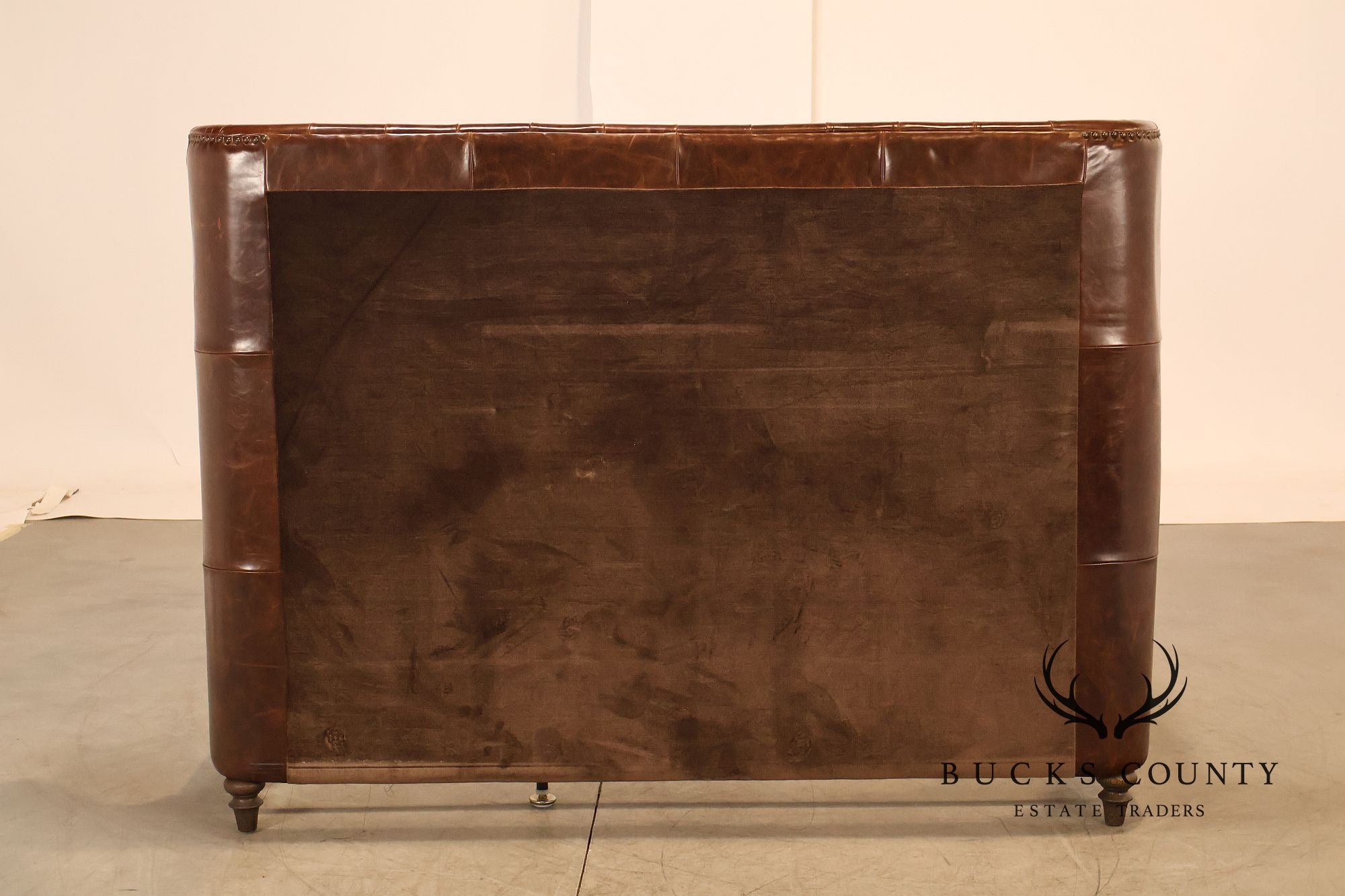 Restoration Hardware 'Churchill' Tufted Leather Queen Bed