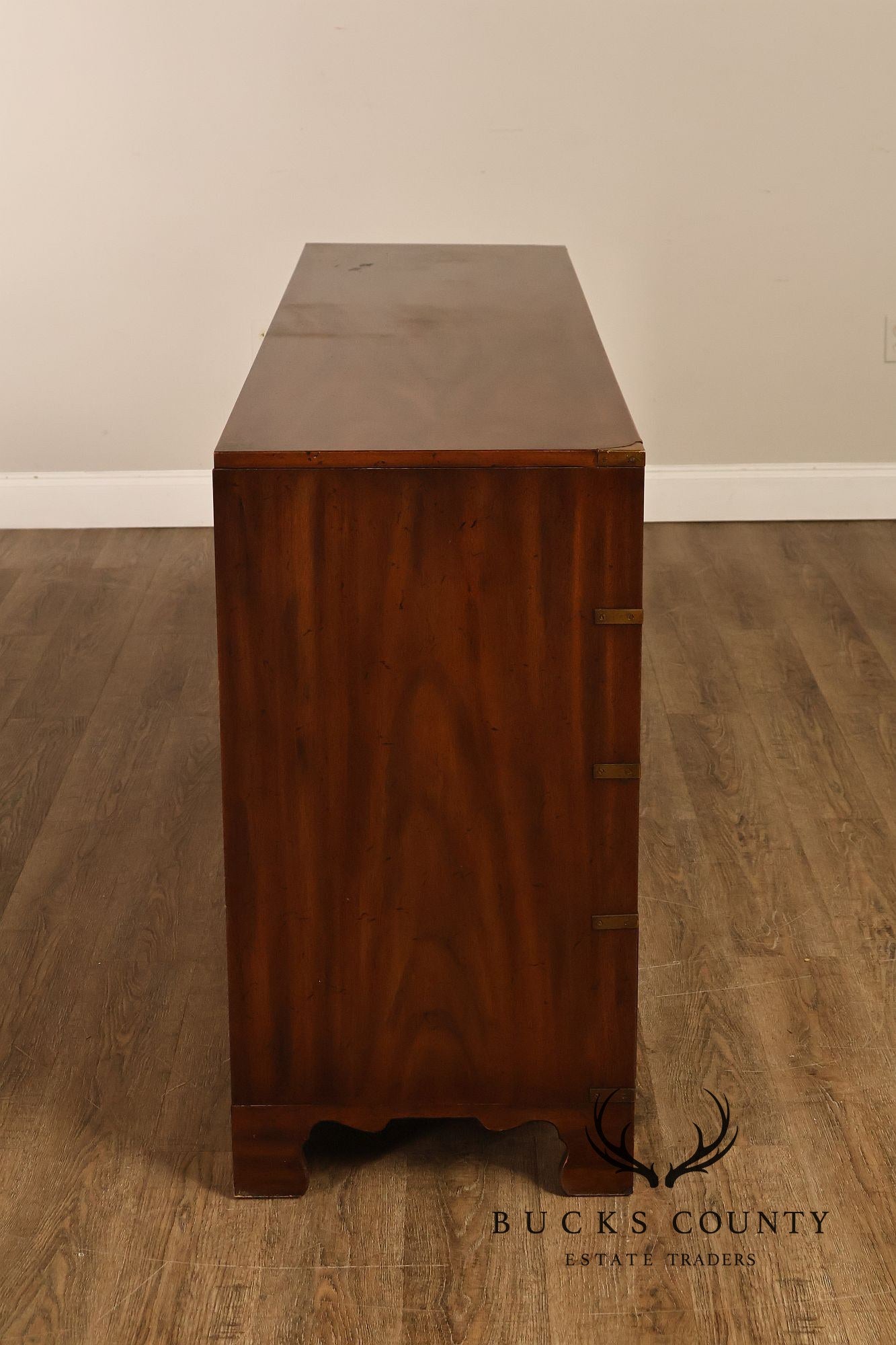 Heritage 'Kingsbridge' Collection Vintage Mahogany Campaign Style Long Dresser