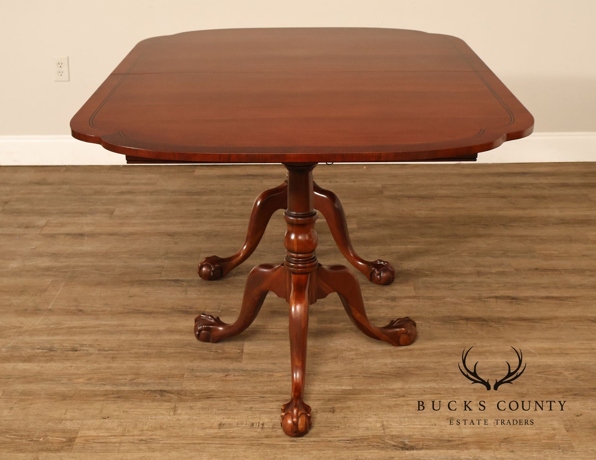 Pennsylvania House Chippendale Style Double Pedestal Dining Table