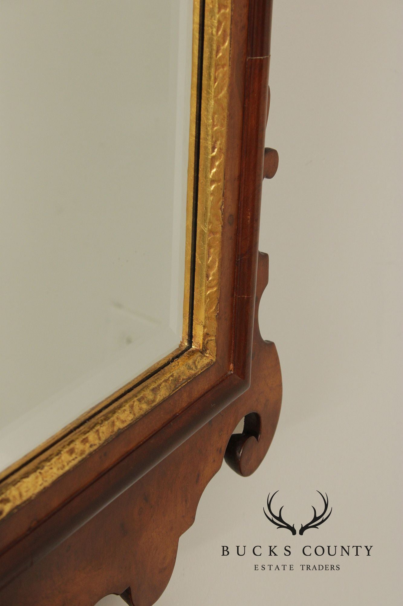 Friedman Brothers Colonial Williamsburg Burlwood Wall Mirror