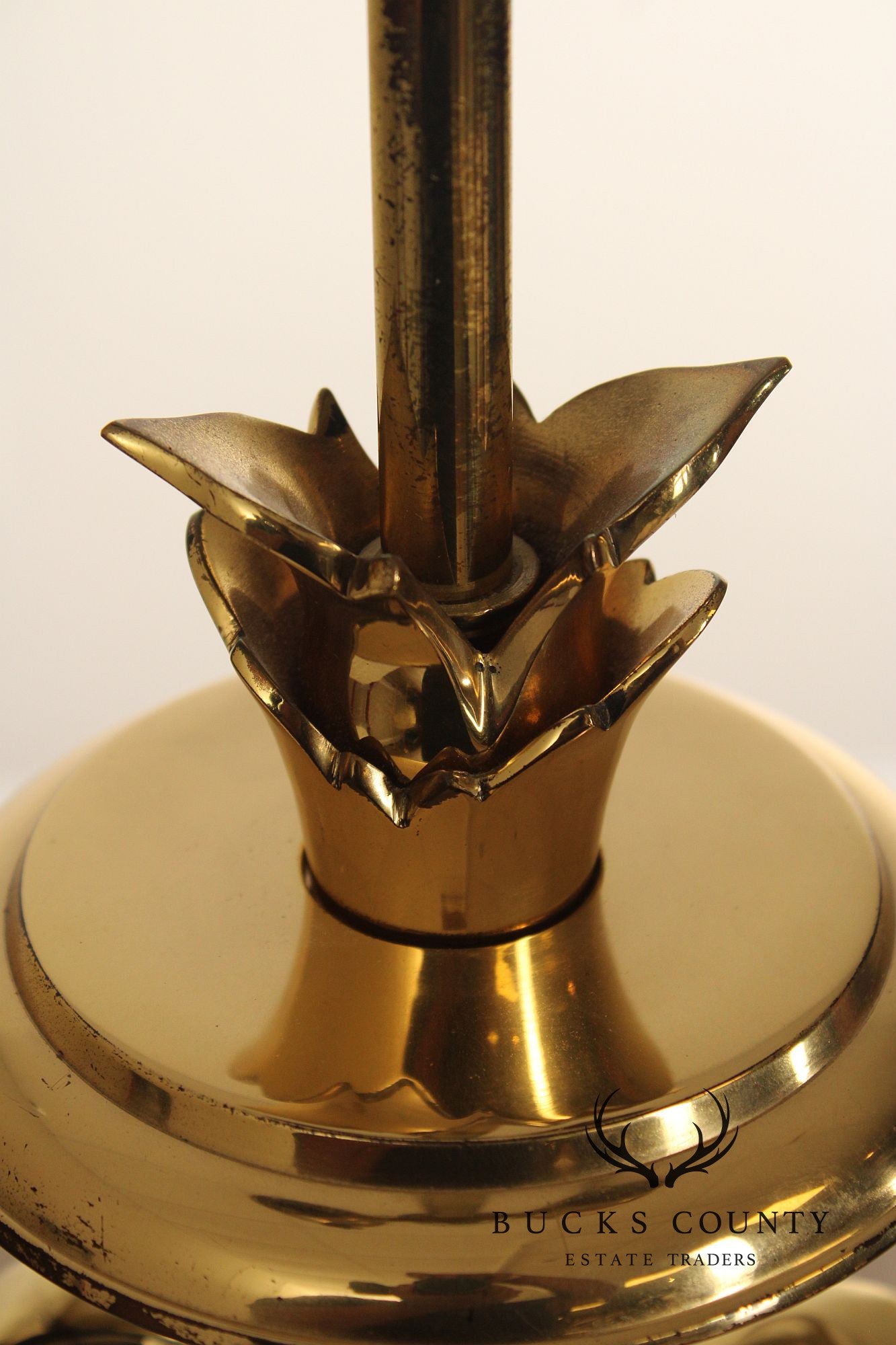 Chapman Pair of Brass and Glass Table Lamps
