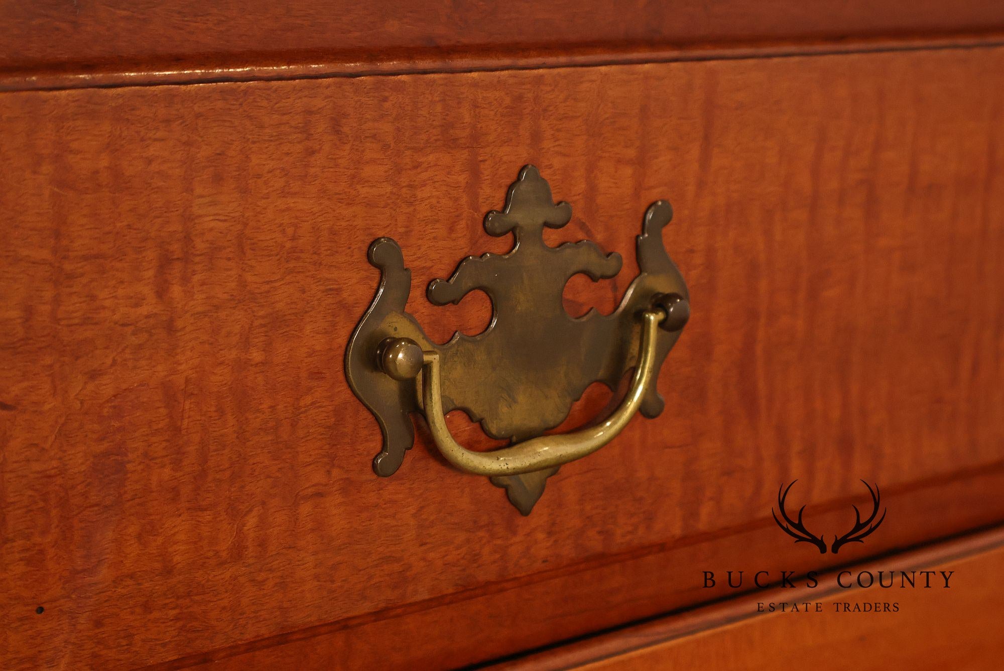 Antique American Chippendale Tiger Maple Chest