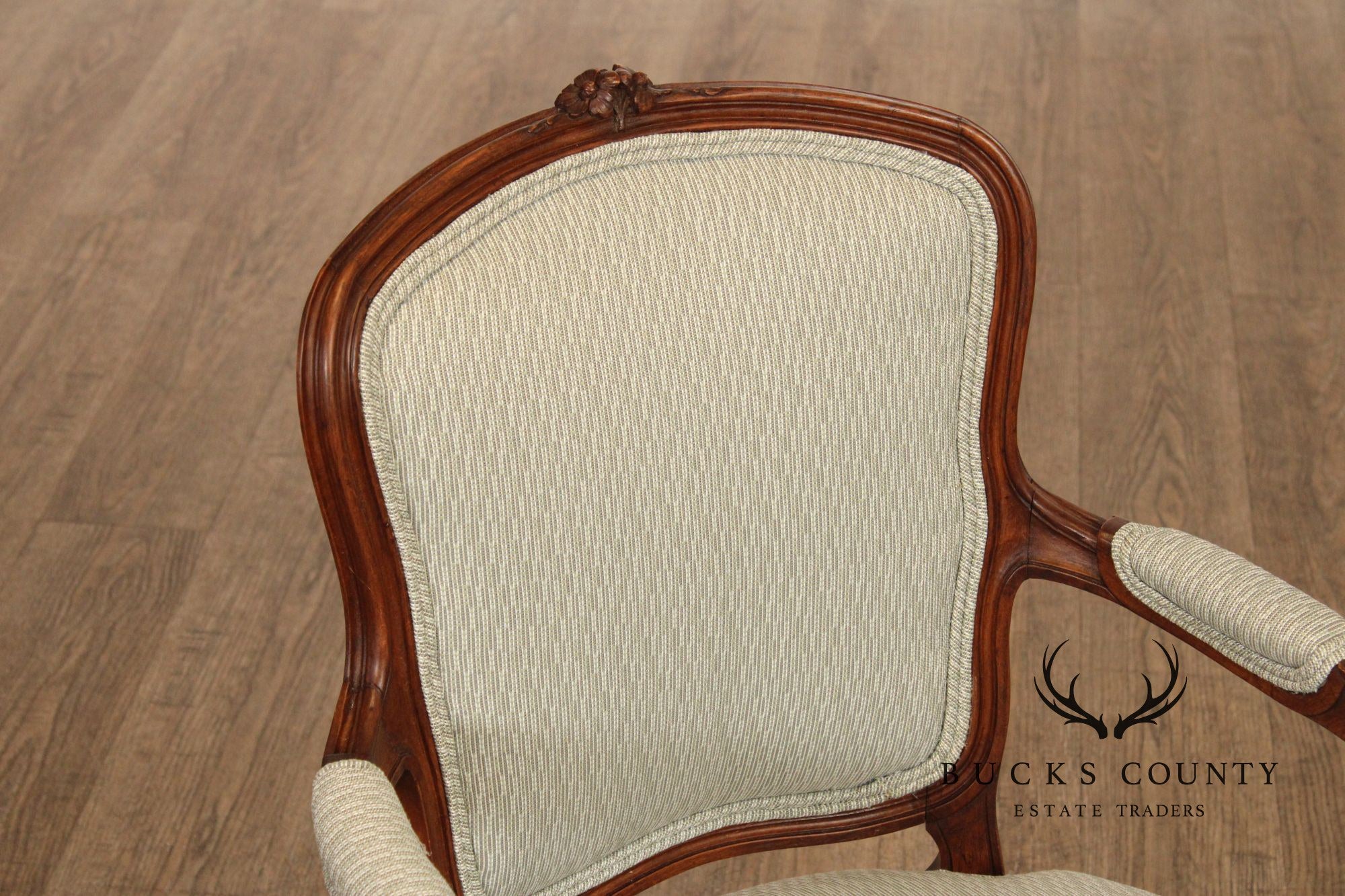 Antique French Louis XV Style Pair of Carved Fauteuil Armchairs