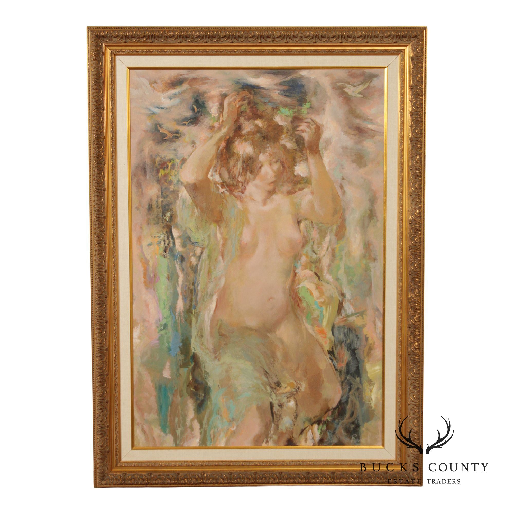 Wallace Bassford Impressionist Style Oil Painting, 'Regalia'