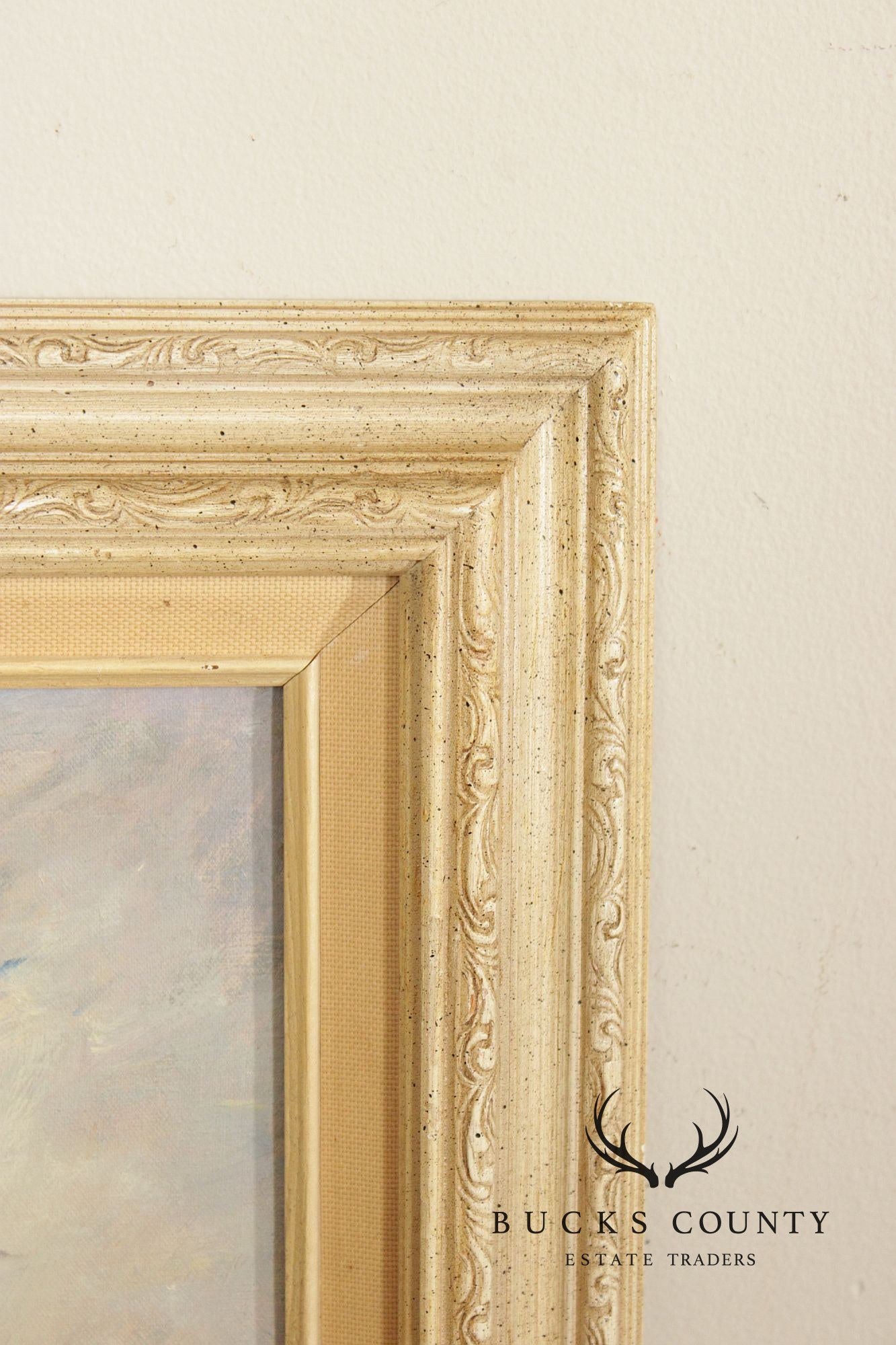 Rino Viana Framed Oil Painting Seated Ballerina Figure Study