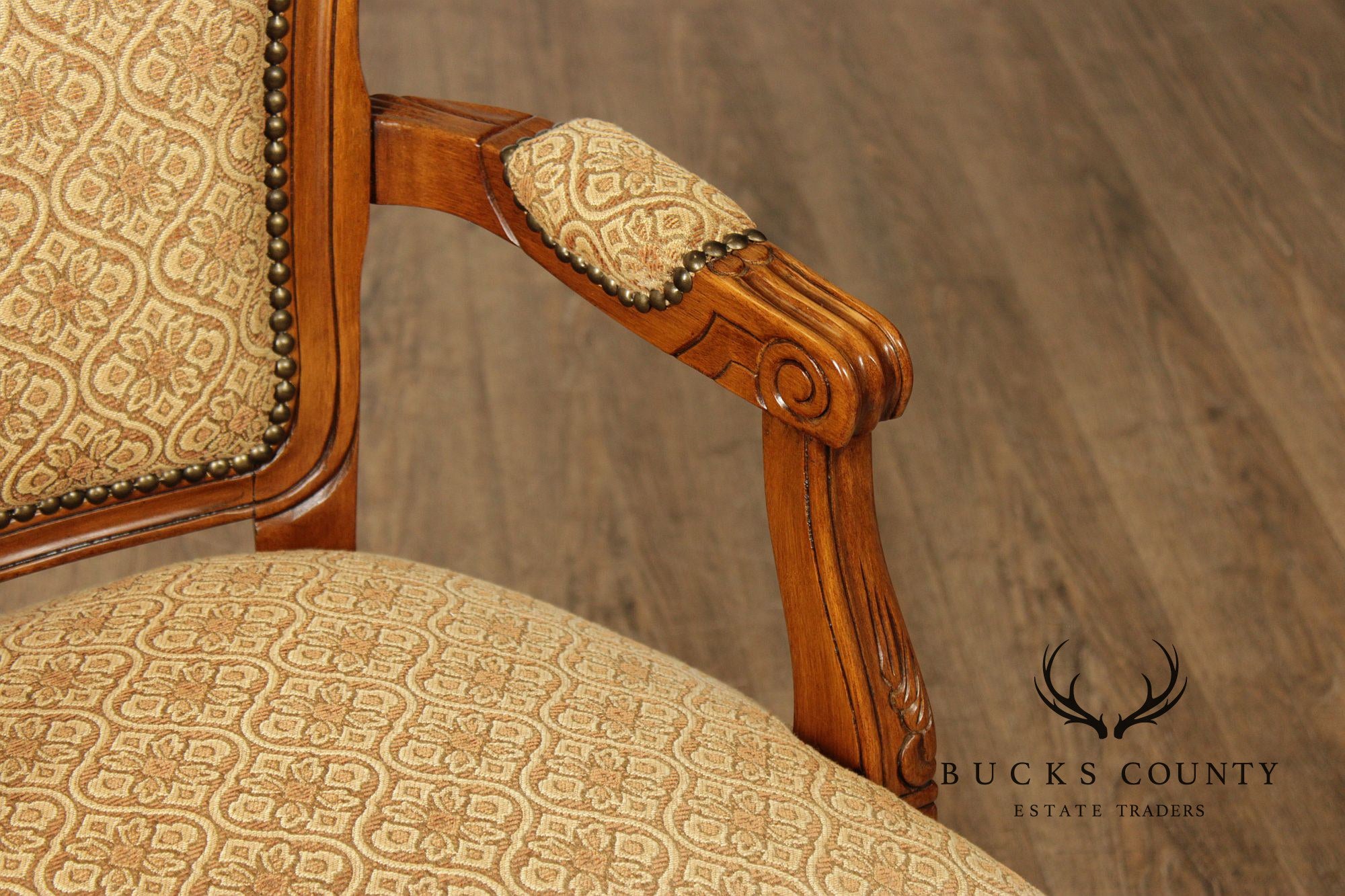 French Louis XV Style Pair of Fauteuil Armchairs