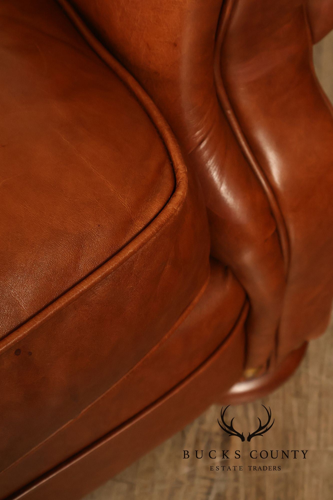 La-Z-Boy Tufted Leather Recliner Chair and Ottoman