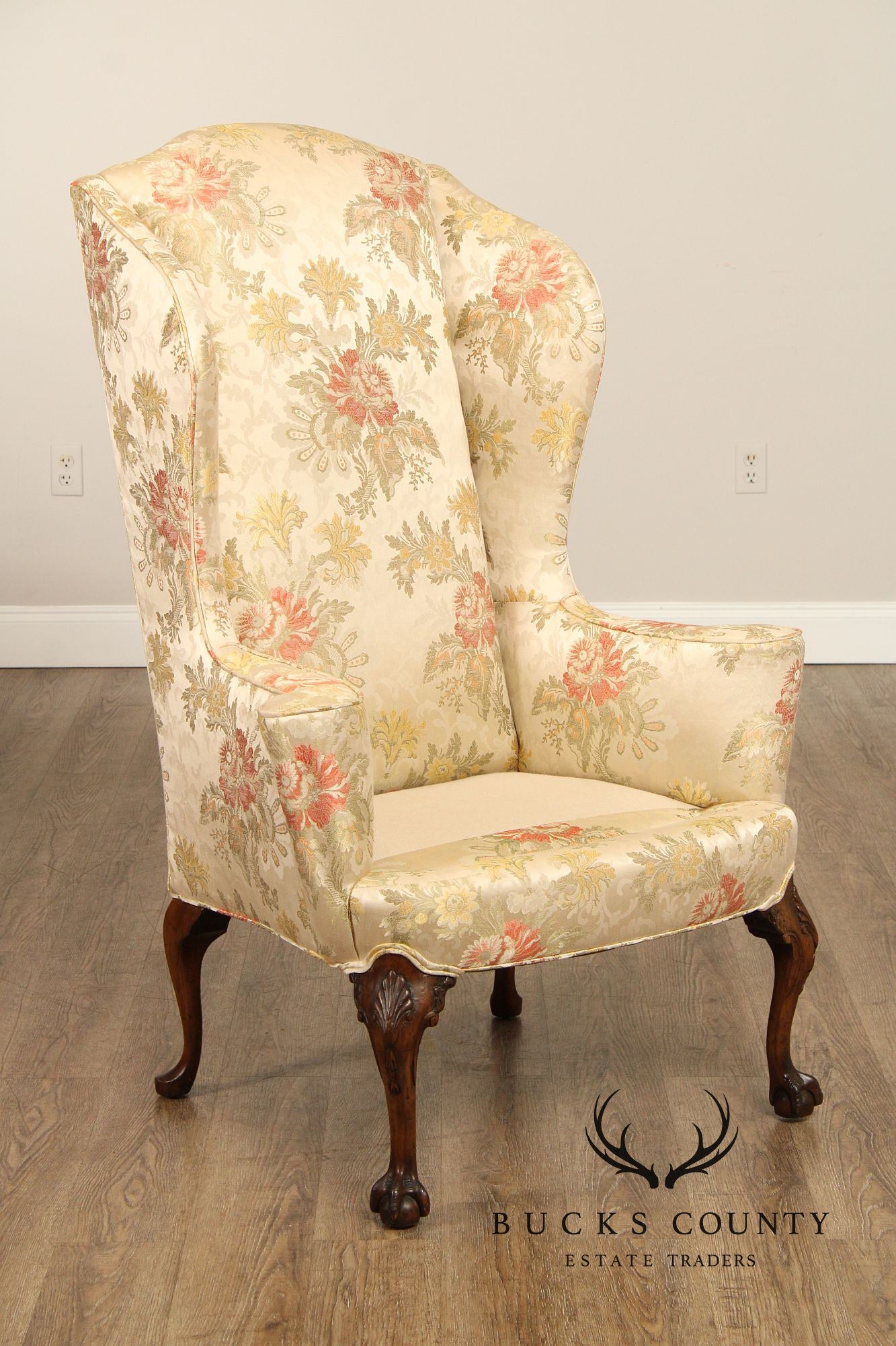 Georgian Style Mahogany Wingback Armchair