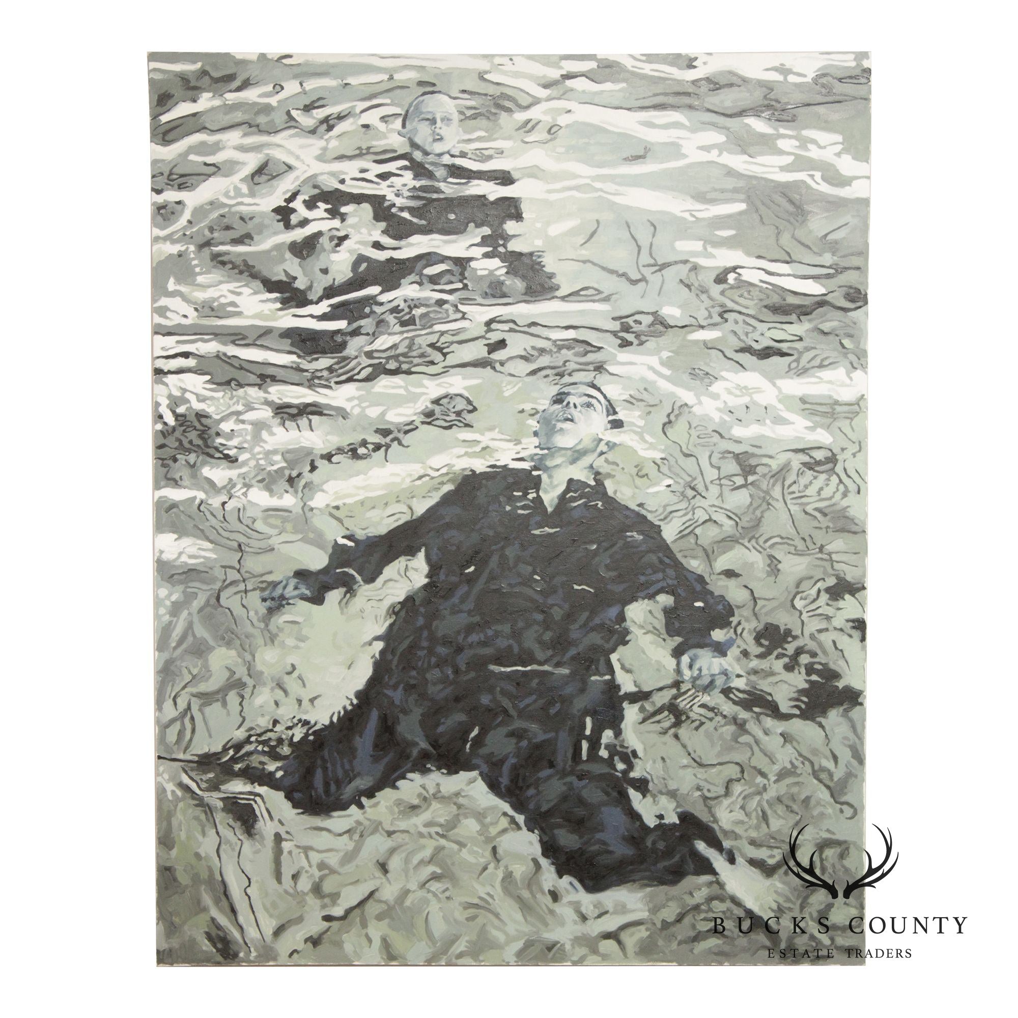 Gina Fiedel Contemporary Oil Painting, 'Climbing Smoke'
