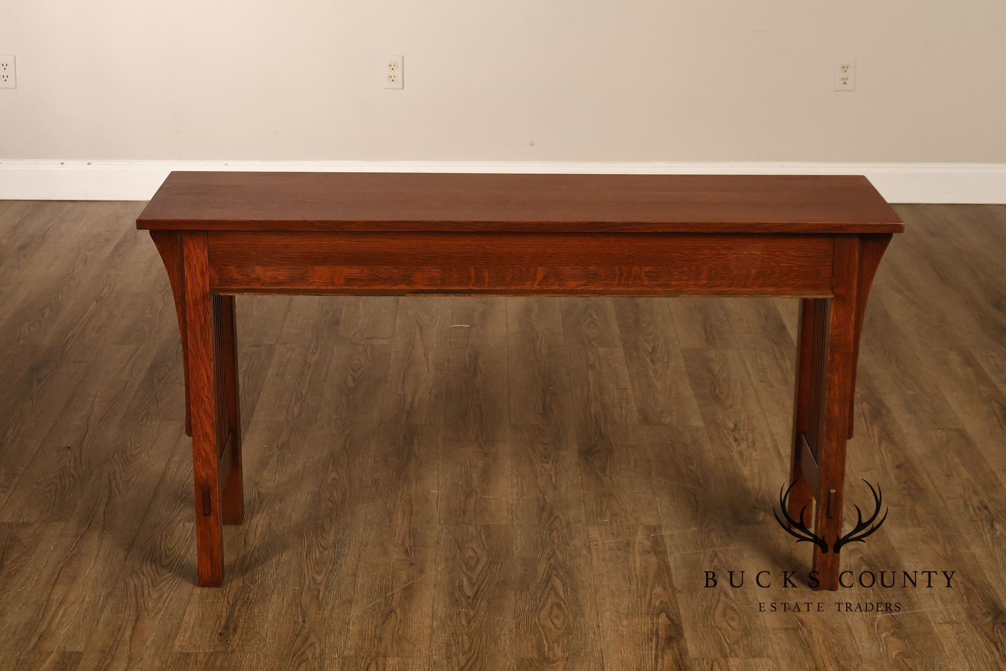 Stickley Mission Collection Oak Two Drawer Sofa Table