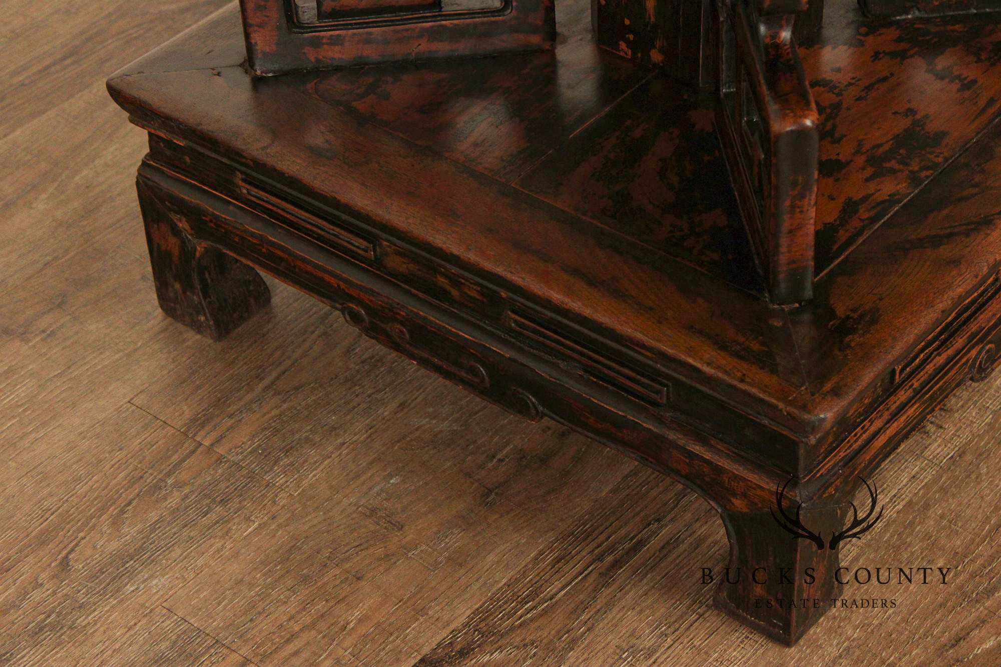 Antique Chinese Carved Pedestal Table