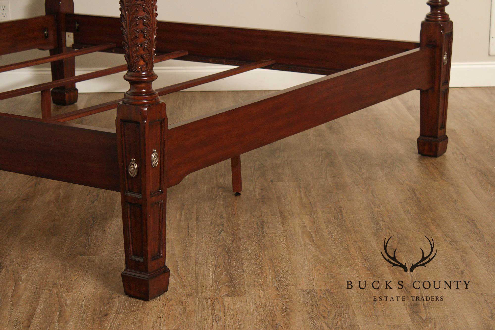 Ethan Allen Federal Style Mahogany King Poster Canopy Bed