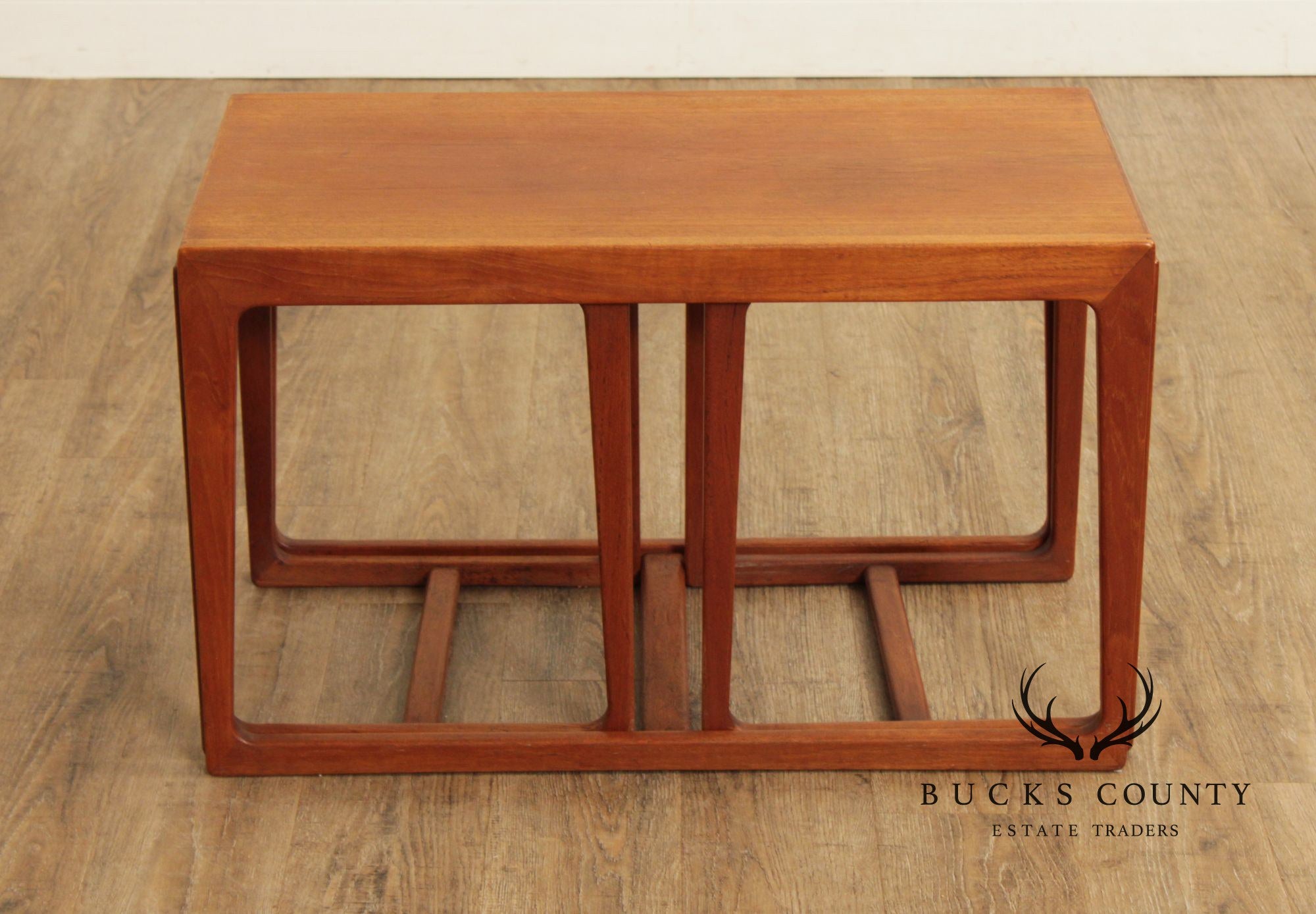 Danish Modern Set of Three Teak Nesting Tables