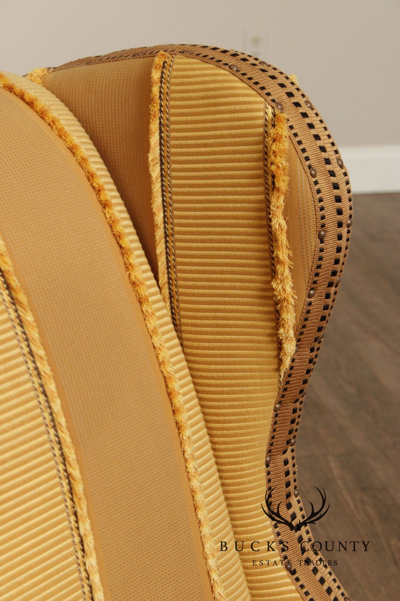 Greg Jordan Custom Scalamandre Upholstered Wingback Chair