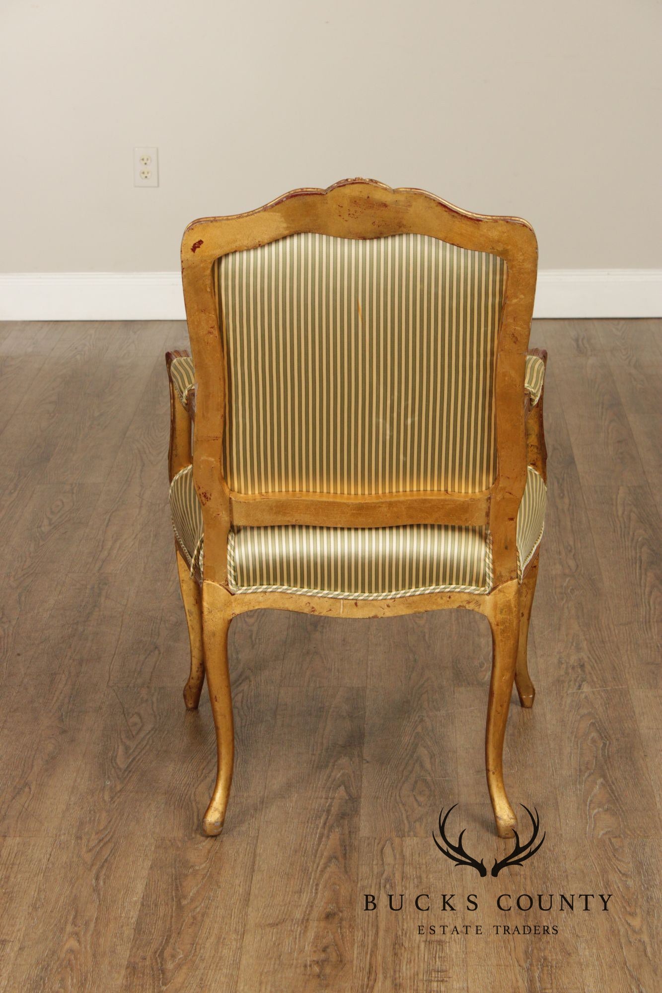 French Louis XV Style Set of Eight Giltwood Dining Armchairs