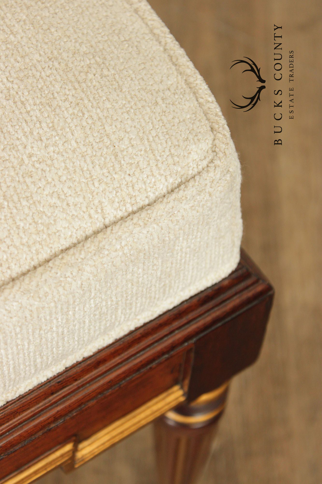Hickory Chair Neoclassical Style 'Cluny' Upholstered Bench