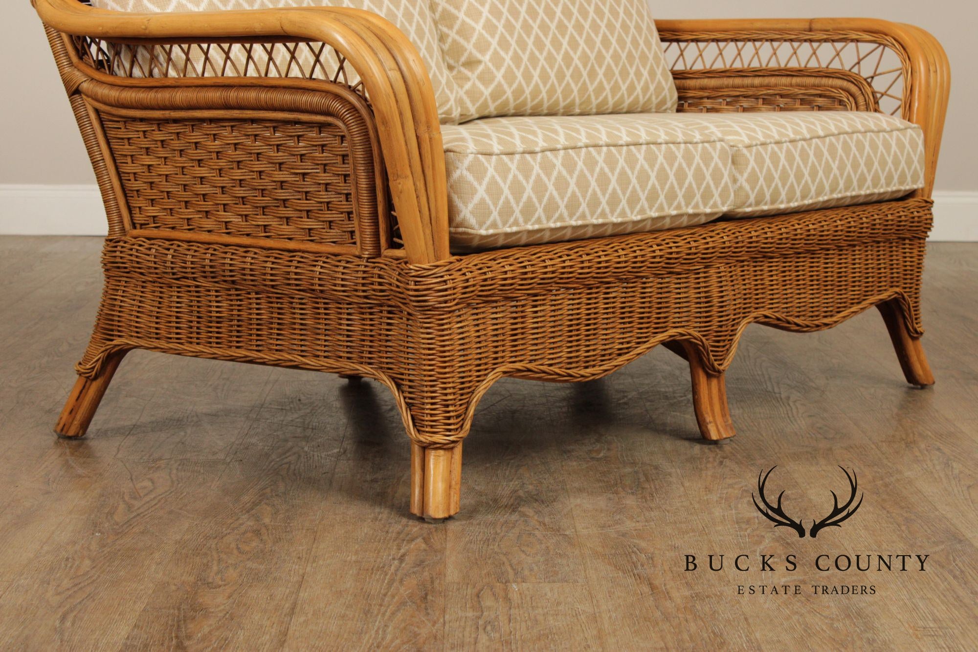 Braxton Culler Rattan and Wicker Loveseat