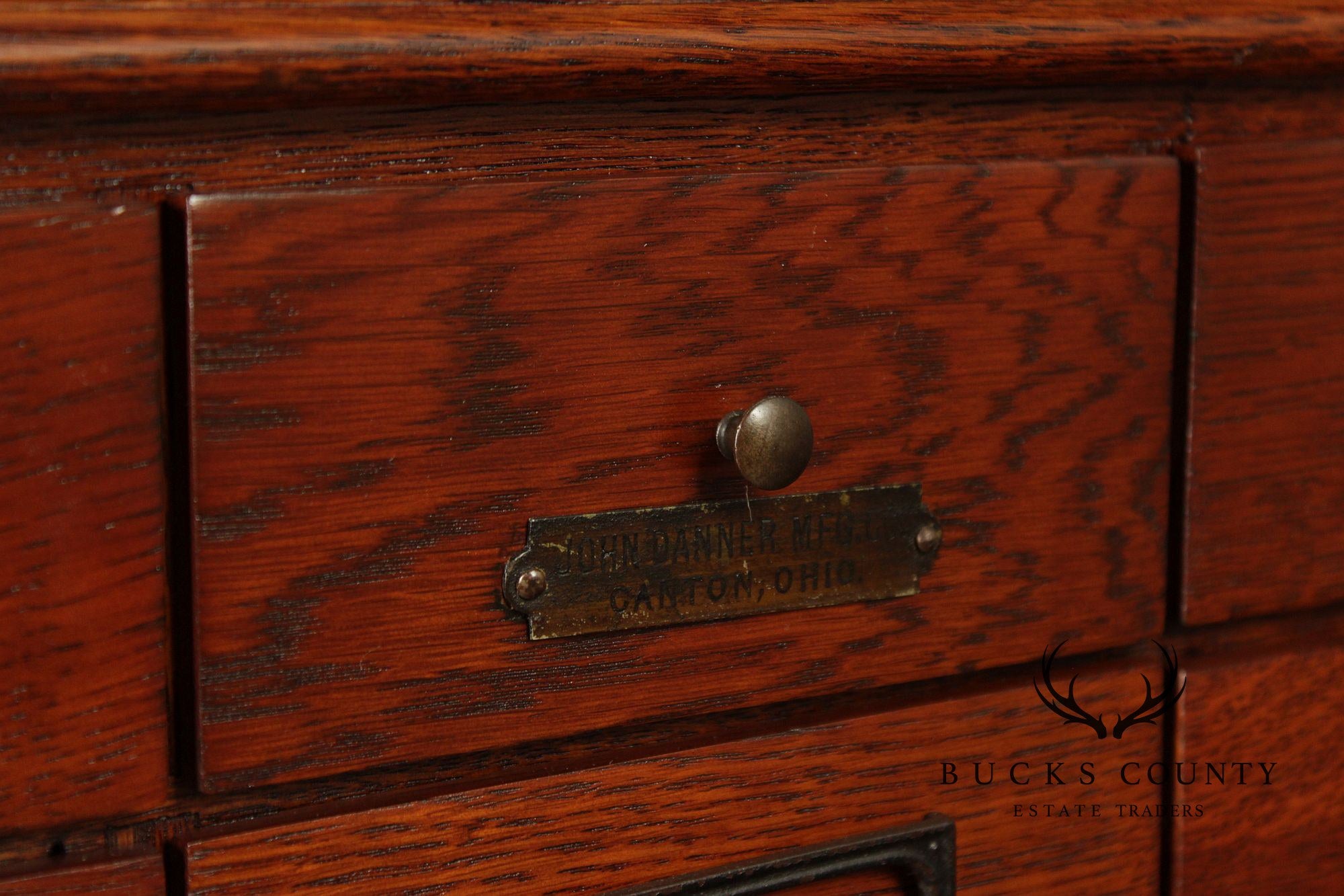 John Danner Antique 36-Drawer Oak Country Store Cabinet