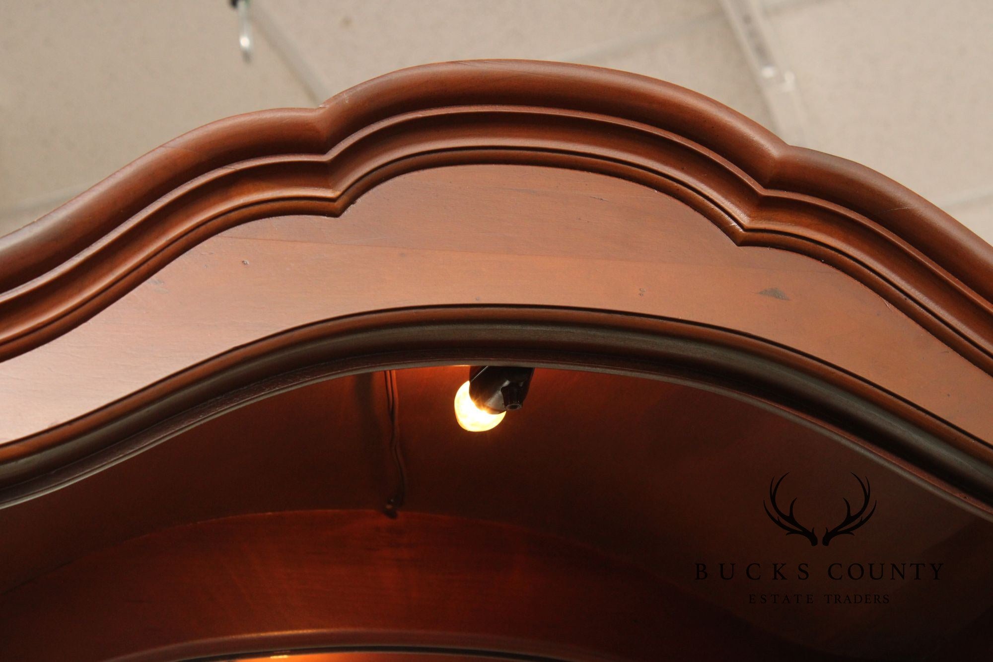 French Style Vintage Glass Curio Vitrine Cabinet