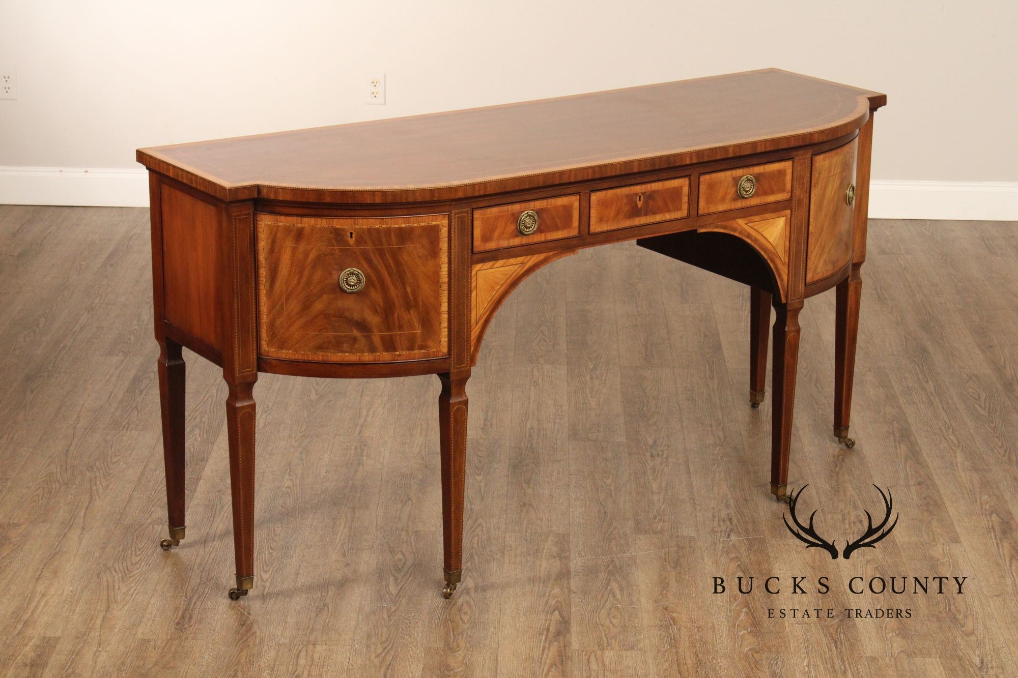 BAKER STATELY HOMES COLLECTION INLAID MAHOGANY SIDEBOARD