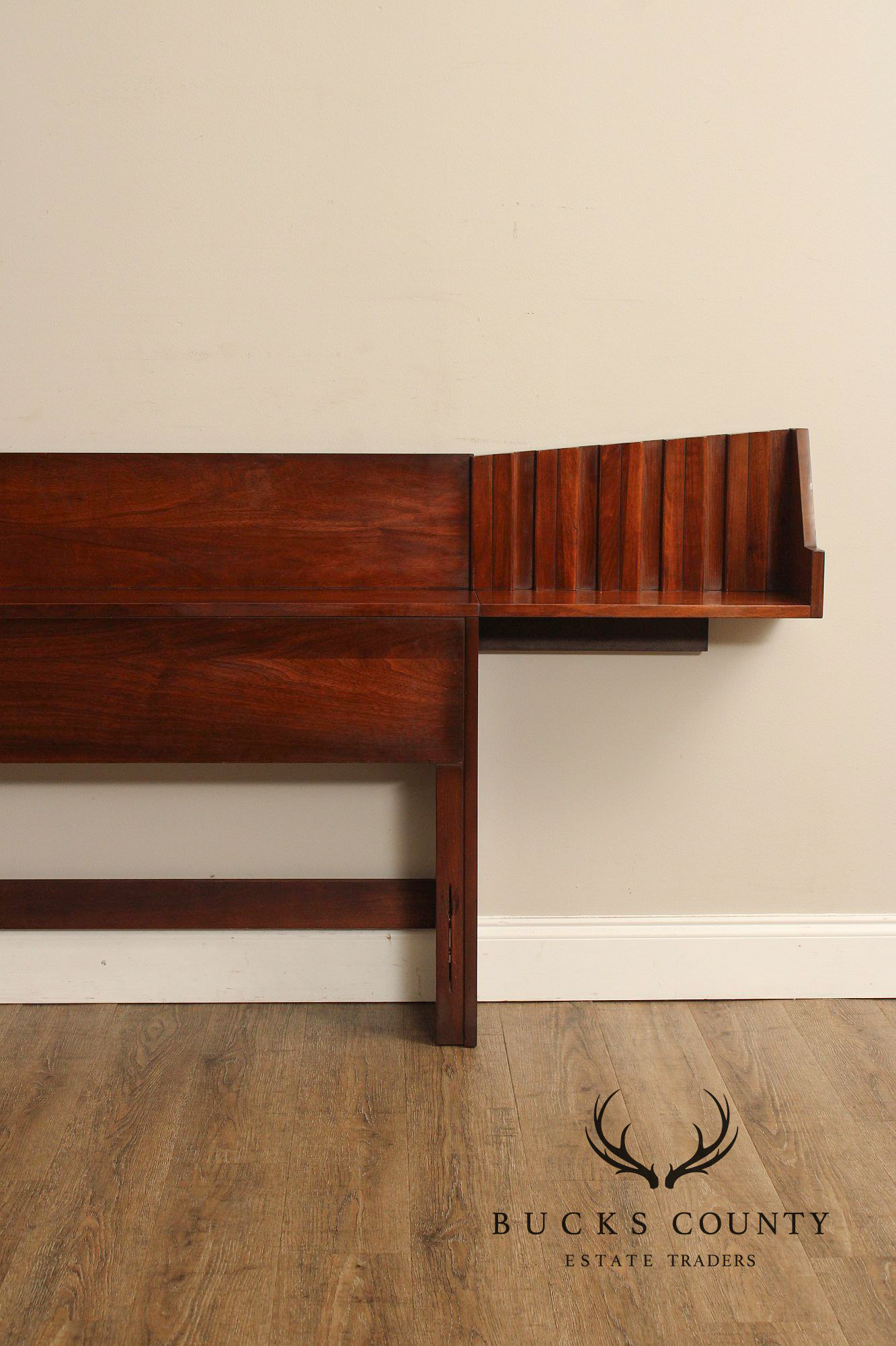 Mid Century Modern Walnut Extended Headboard