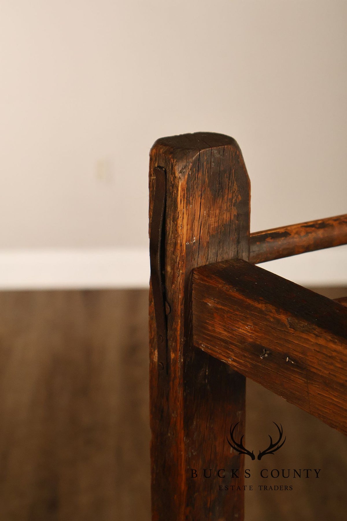 Antique Six-Tier Wooden Shoe Drying Rack
