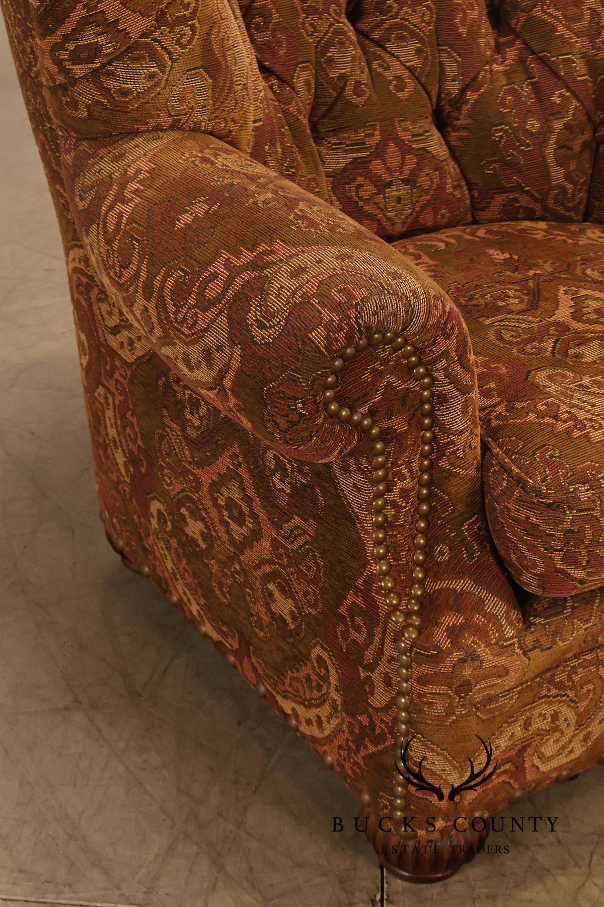 Lillian August Collection Oversized Paisley Upholstered Armchair