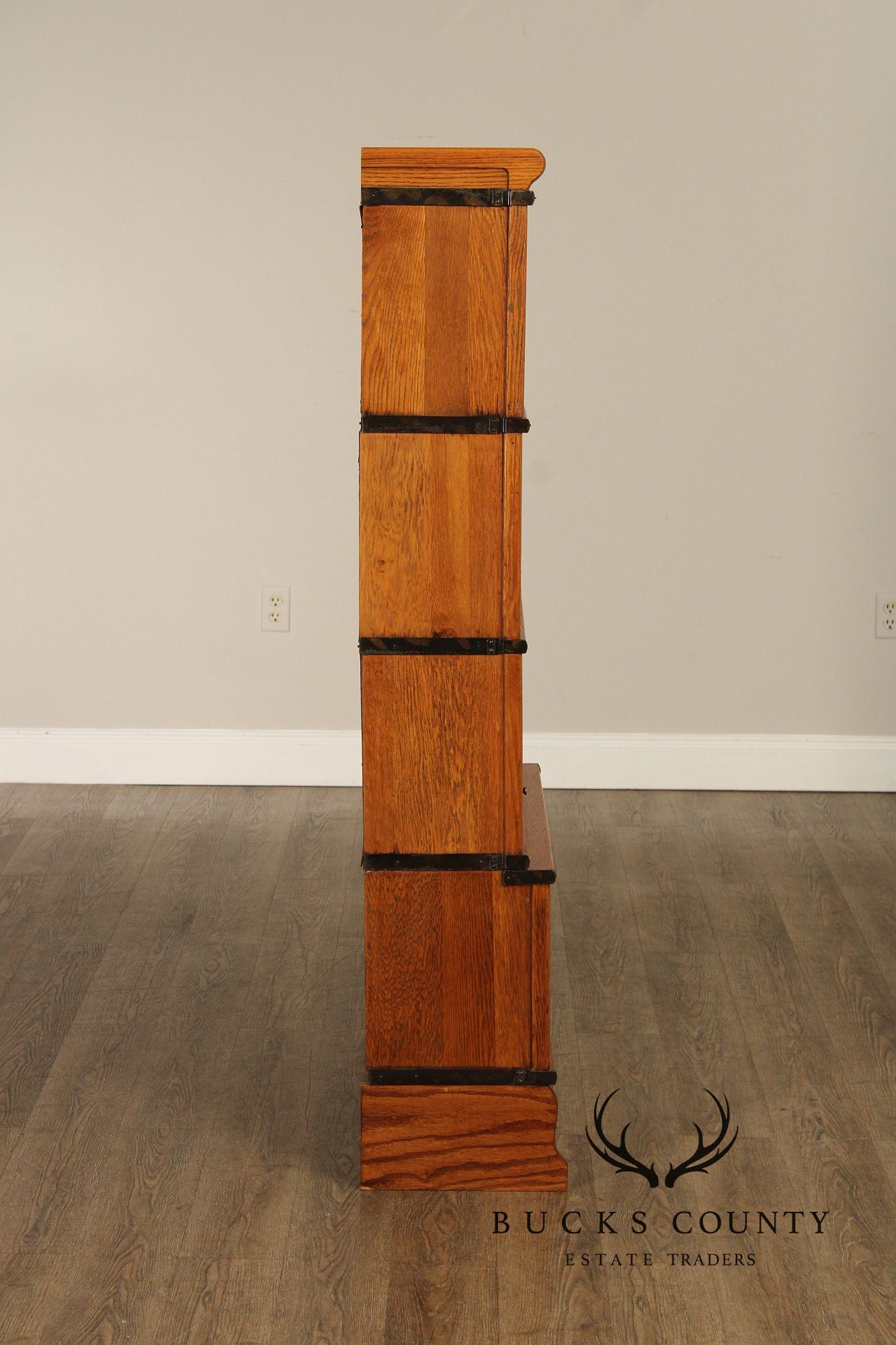 Globe Wernicke Antique Oak Four-Section Barrister Bookcase