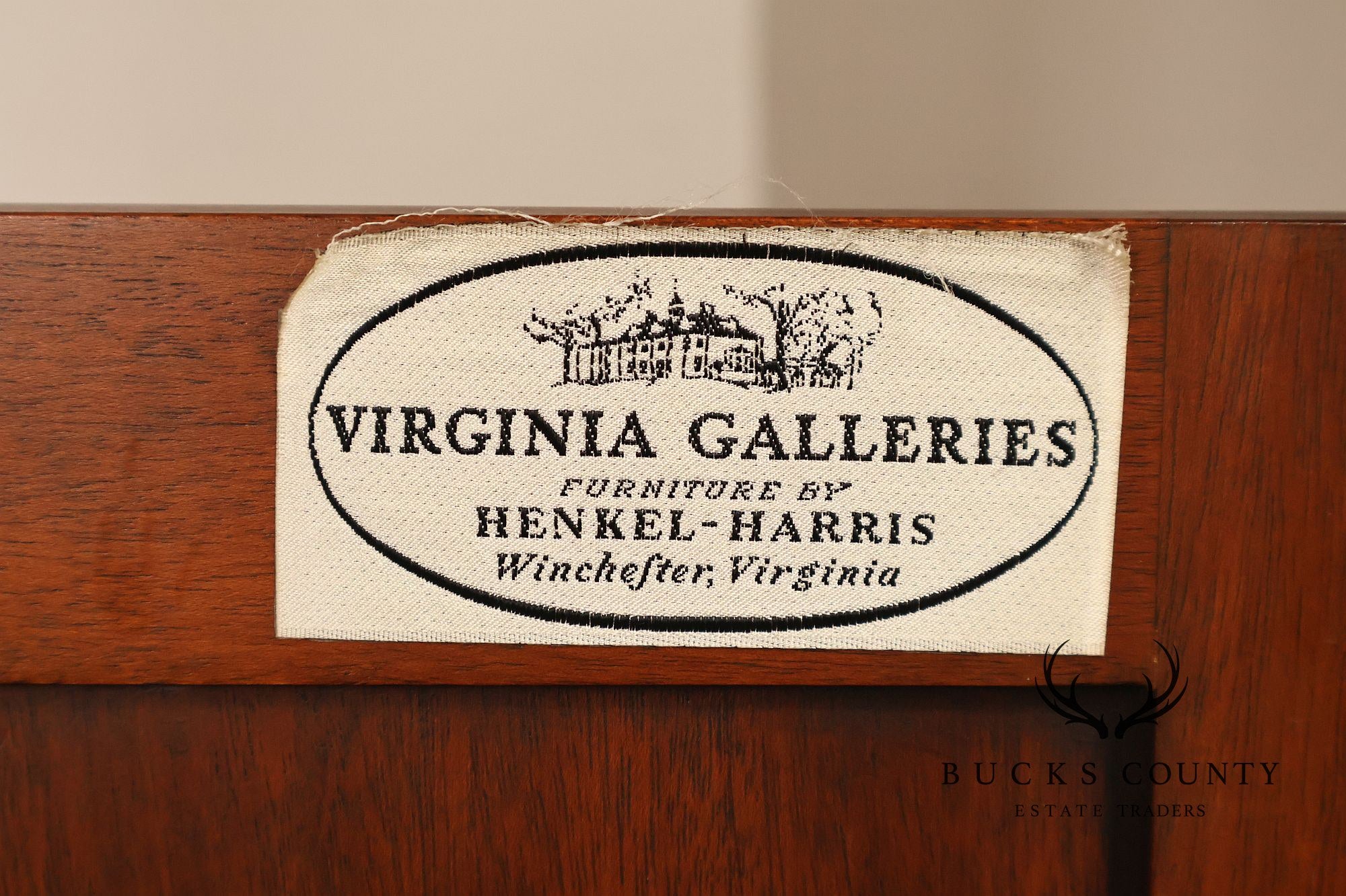 Henkel Harris Solid Mahogany Federal Style Corner Cabinet