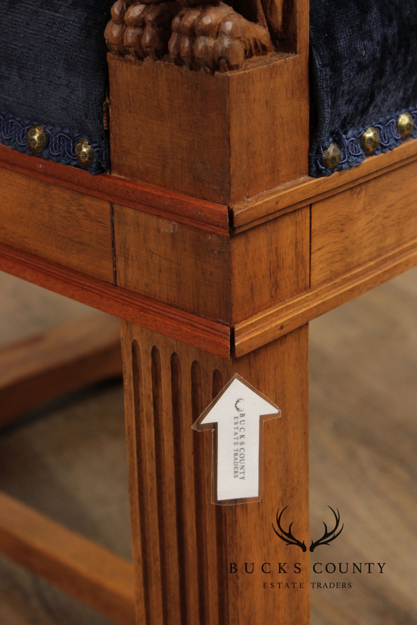 Antique Carved Walnut Renaissance Revival Style Throne Armchair