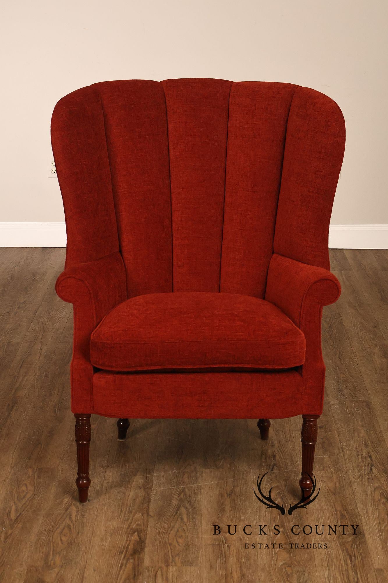 Kindel Grand Rapids Winterthur Collection Mahogany Wing Chair