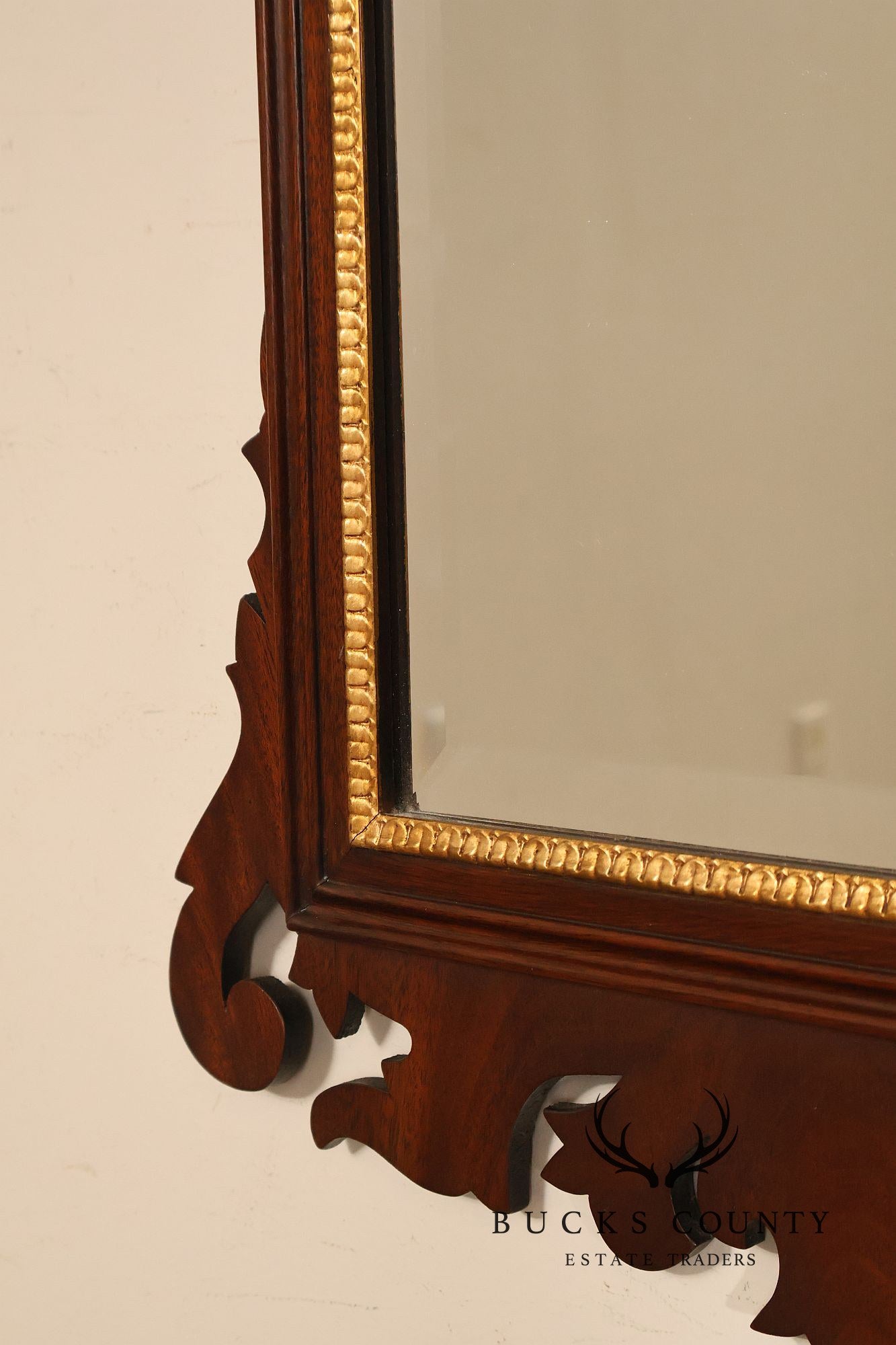 Henkel Harris Chippendale Style Mahogany Wall Mirror