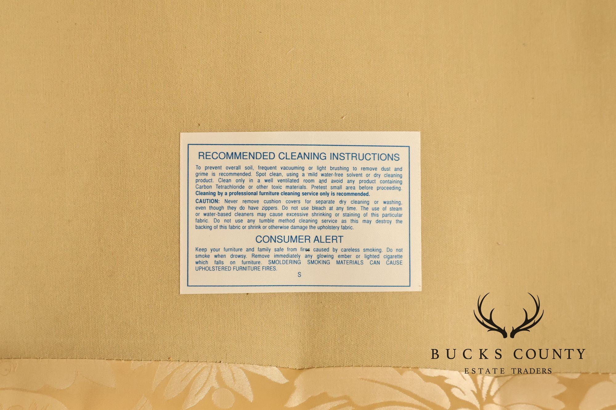 Southwood Federal Style Mahogany Frame Damask Upholstered Sofa