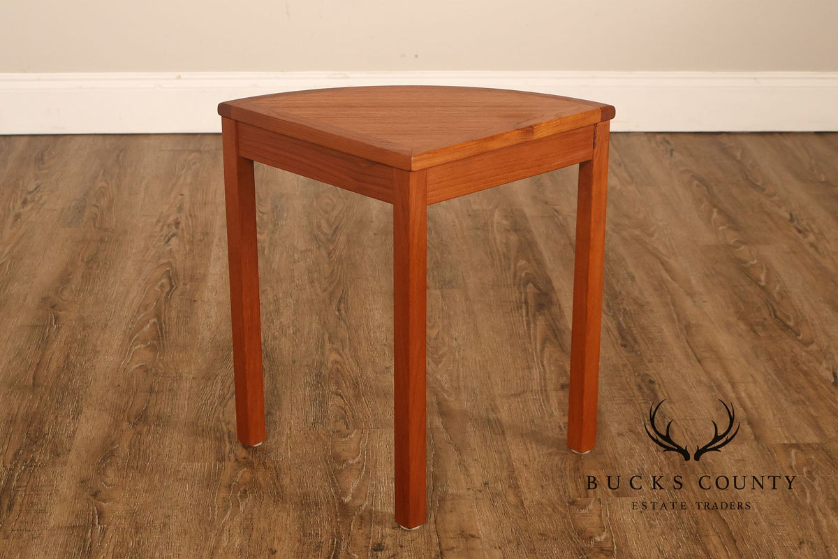 Andreas Tuck Danish Modern Teak Corner Side Table