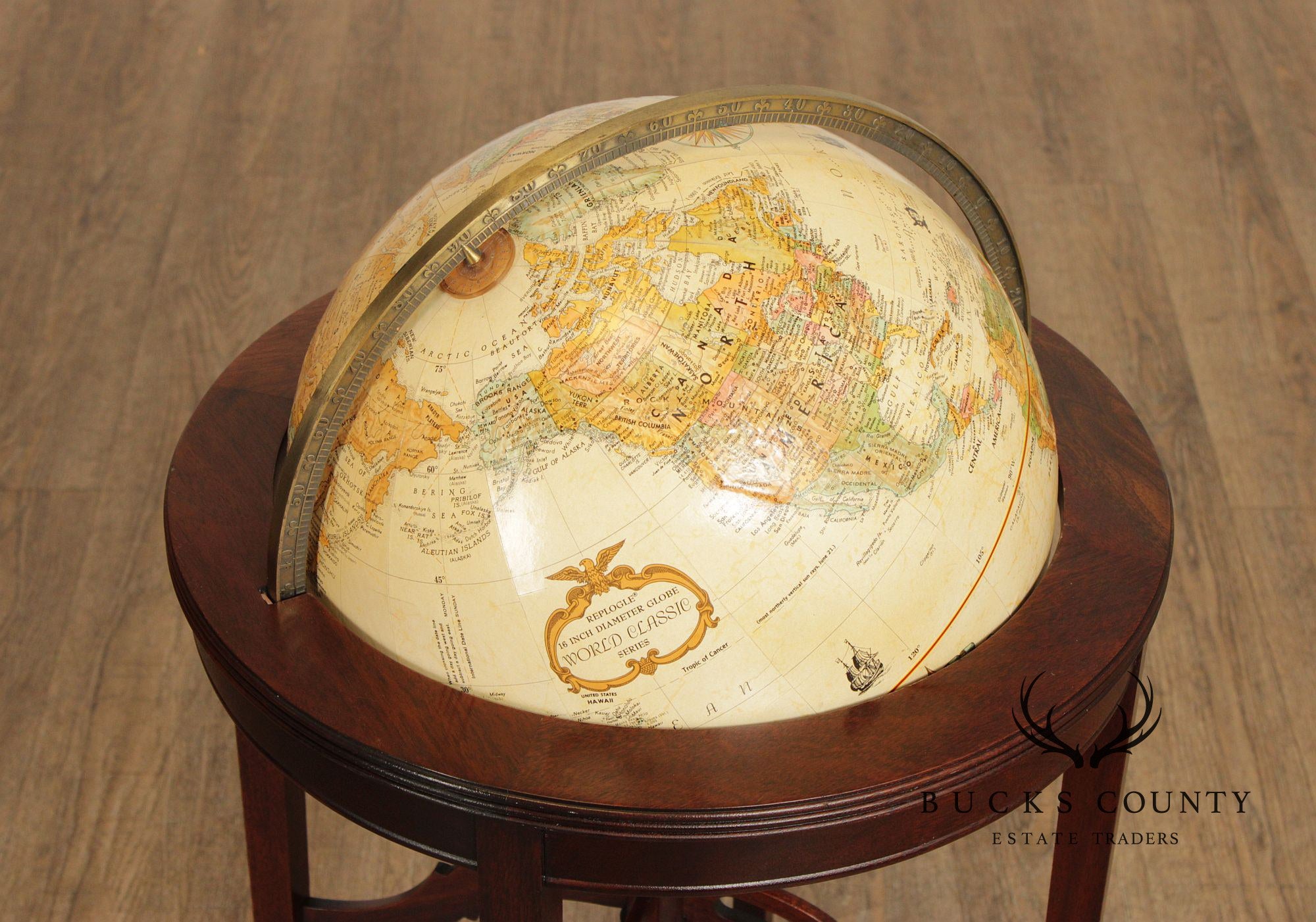 Replogle Standing Floor Globe in Mahogany Stand