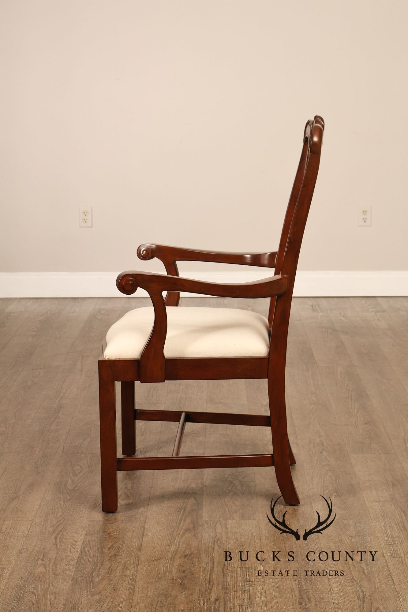 Scarborough House Chippendale Style Pair Of Mahogany Armchairs