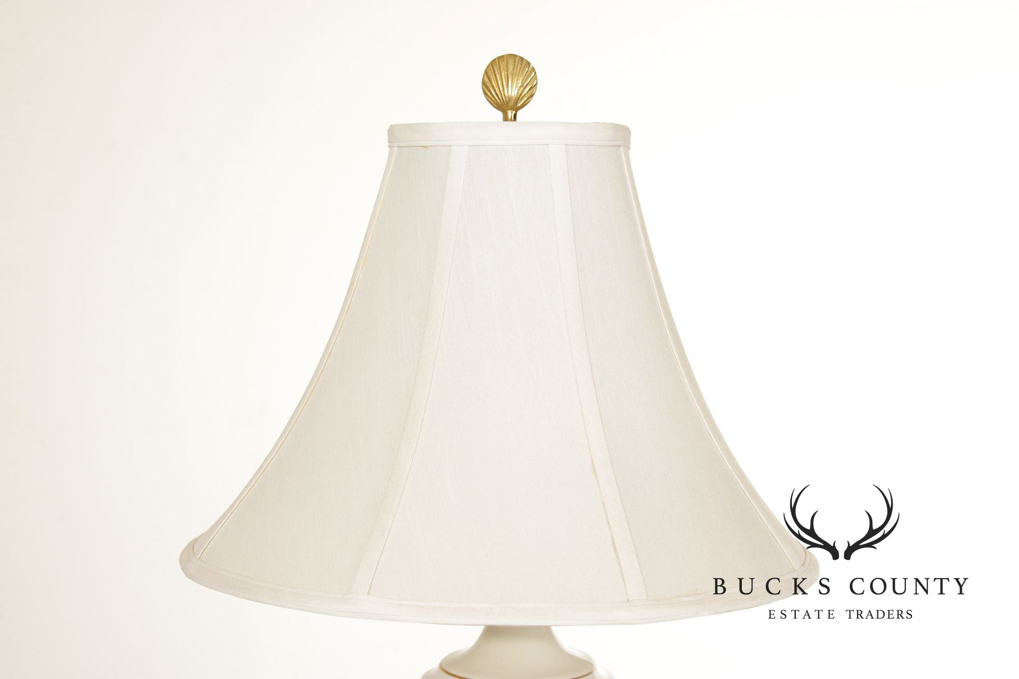 Vintage Pair of Botanical Painted Porcelain Table Lamps