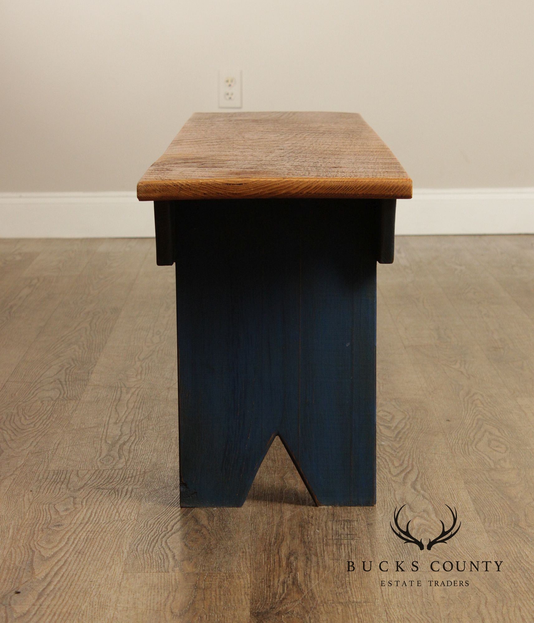 Custom Quality Farmhouse Painted Pine Bench