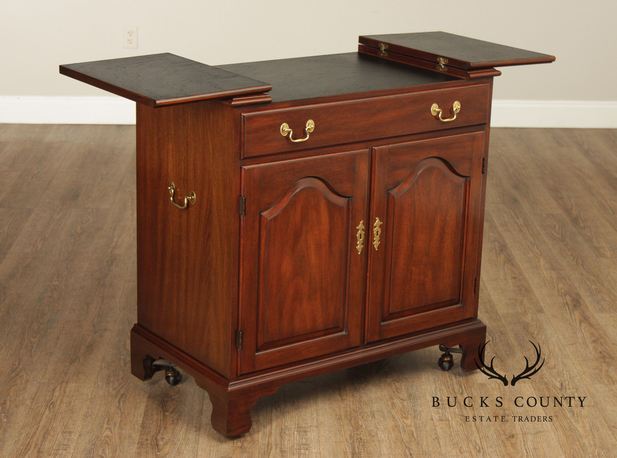Henkel Harris Georgian Style Mahogany Flip Top Server