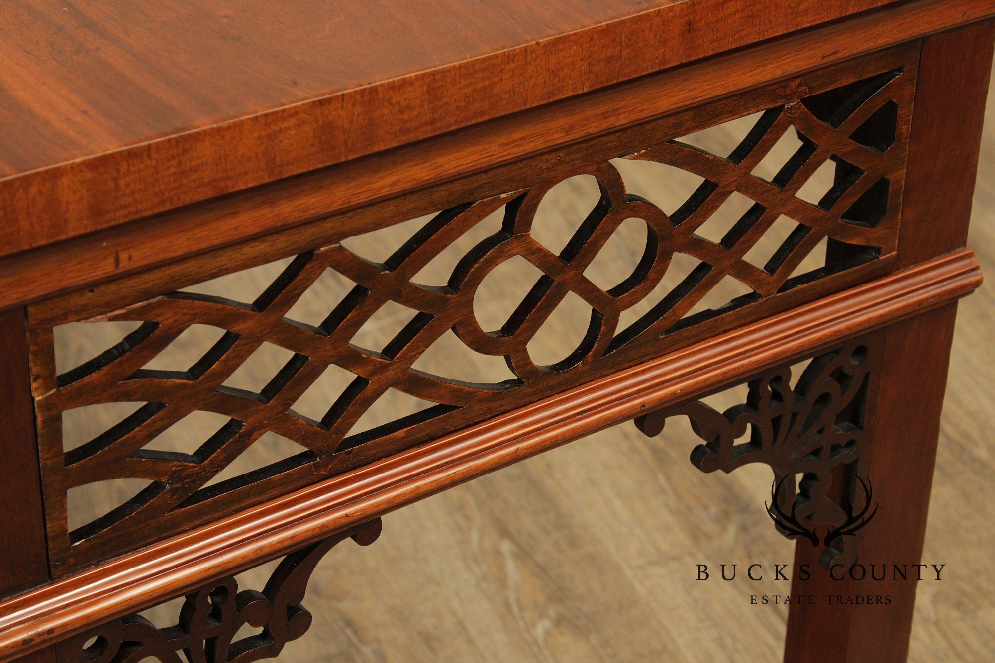 Antique Irish Chippendale Carved Mahogany Console Table
