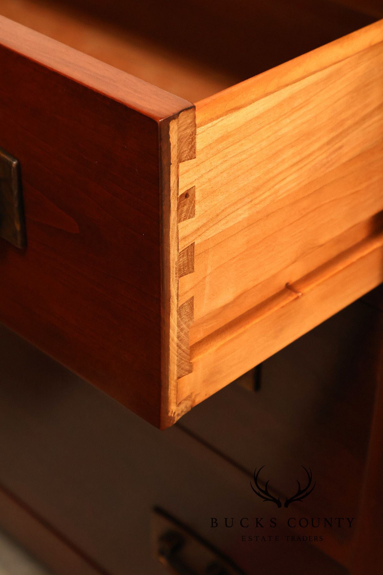 Stickley Mission Collection Pair Of Cherry Three Drawer Nightstands